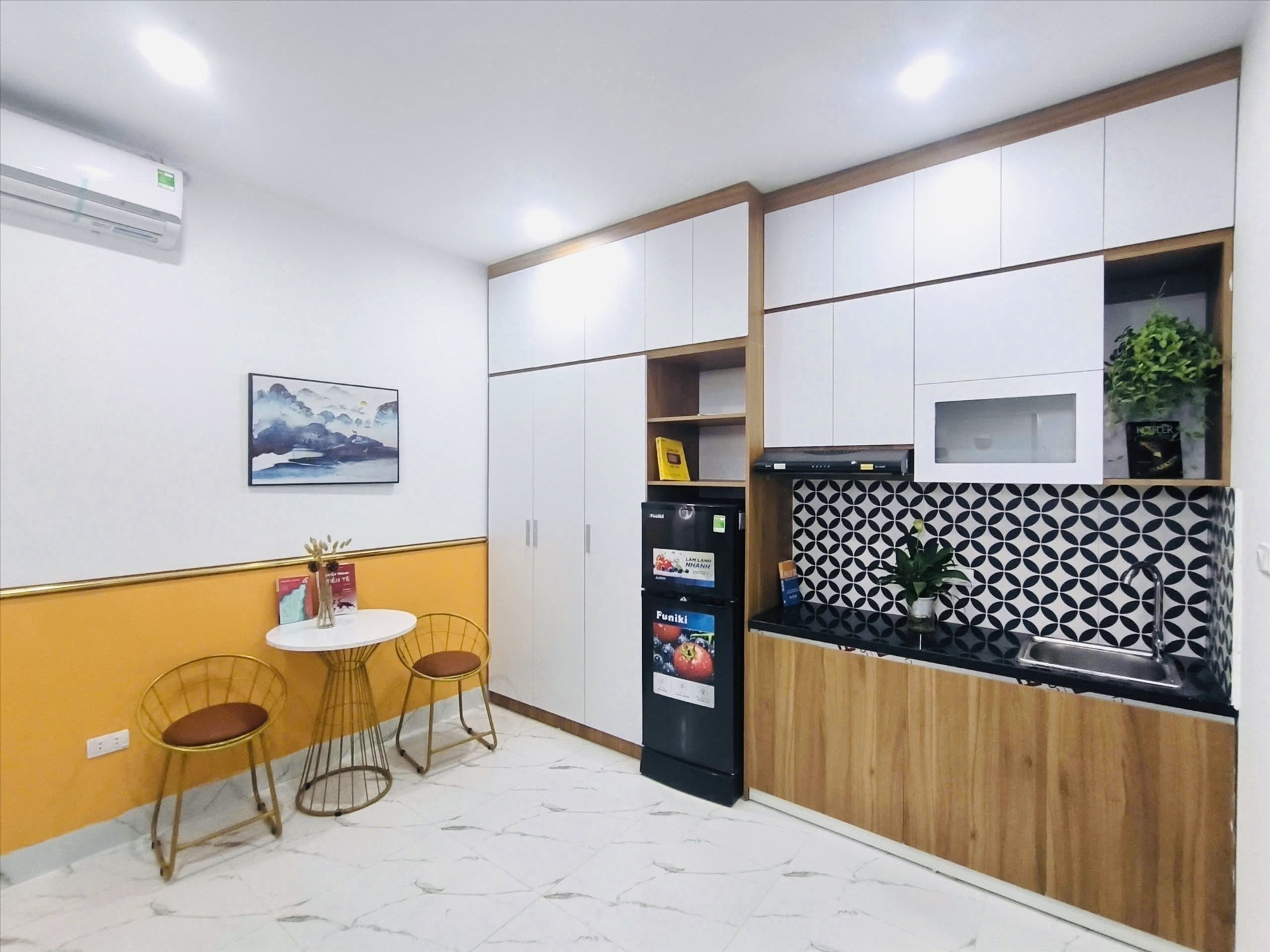 Phòng trọ Studio 25m2 tại Friends Team Minh Khai - Hai Bà Trưng - Phòng bếp