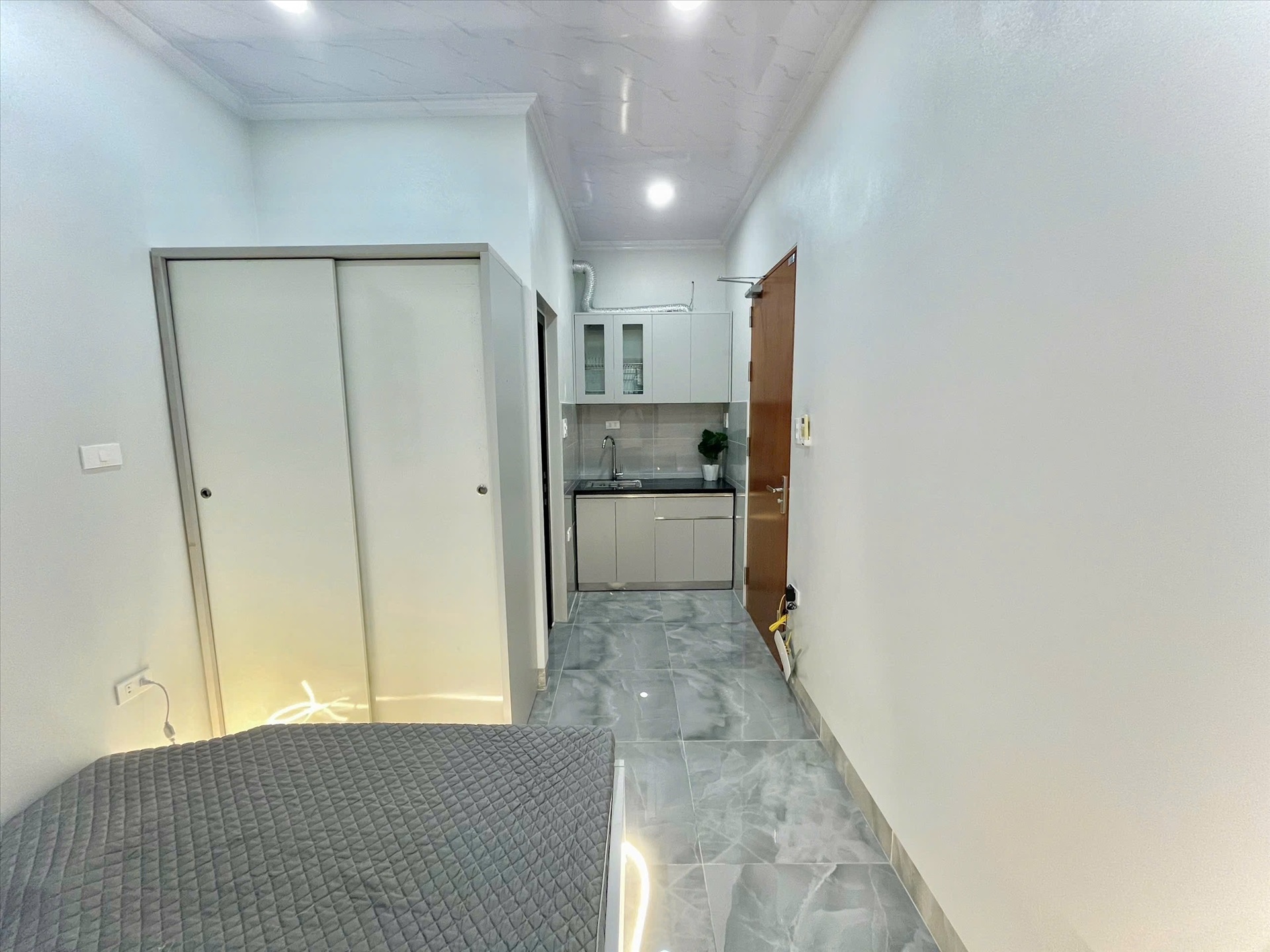 Phòng trọ Studio 25m2 tại Timehouse 3 Phú Mỹ - Nam Từ Liêm - Phòng bếp