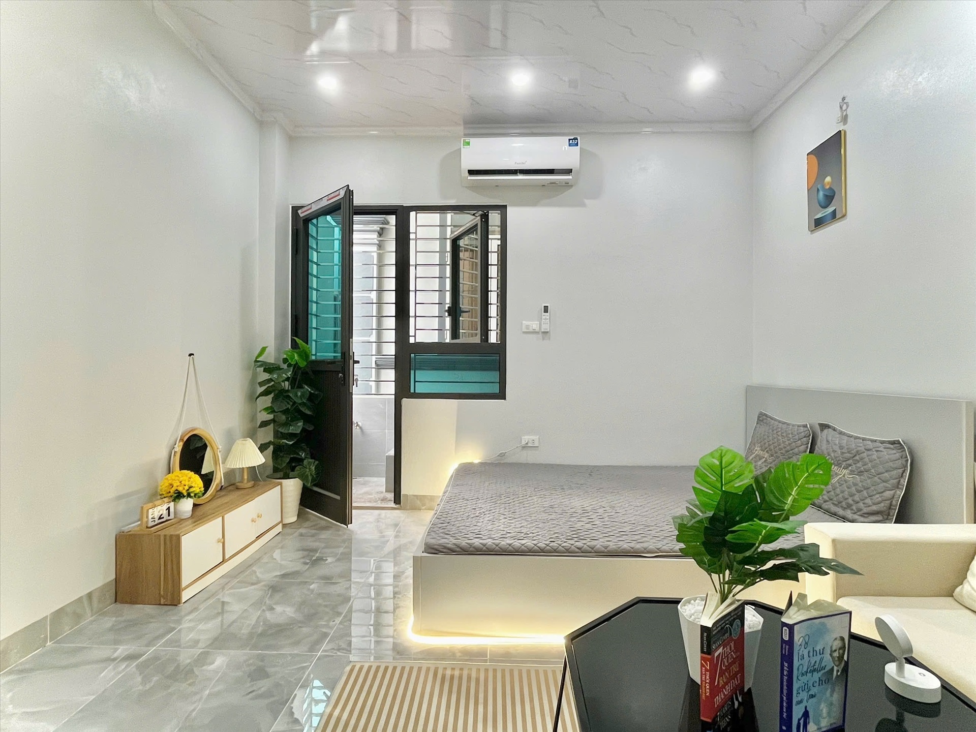 Phòng trọ Studio 25m2 tại Timehouse 3 Phú Mỹ - Nam Từ Liêm - Phòng ngủ