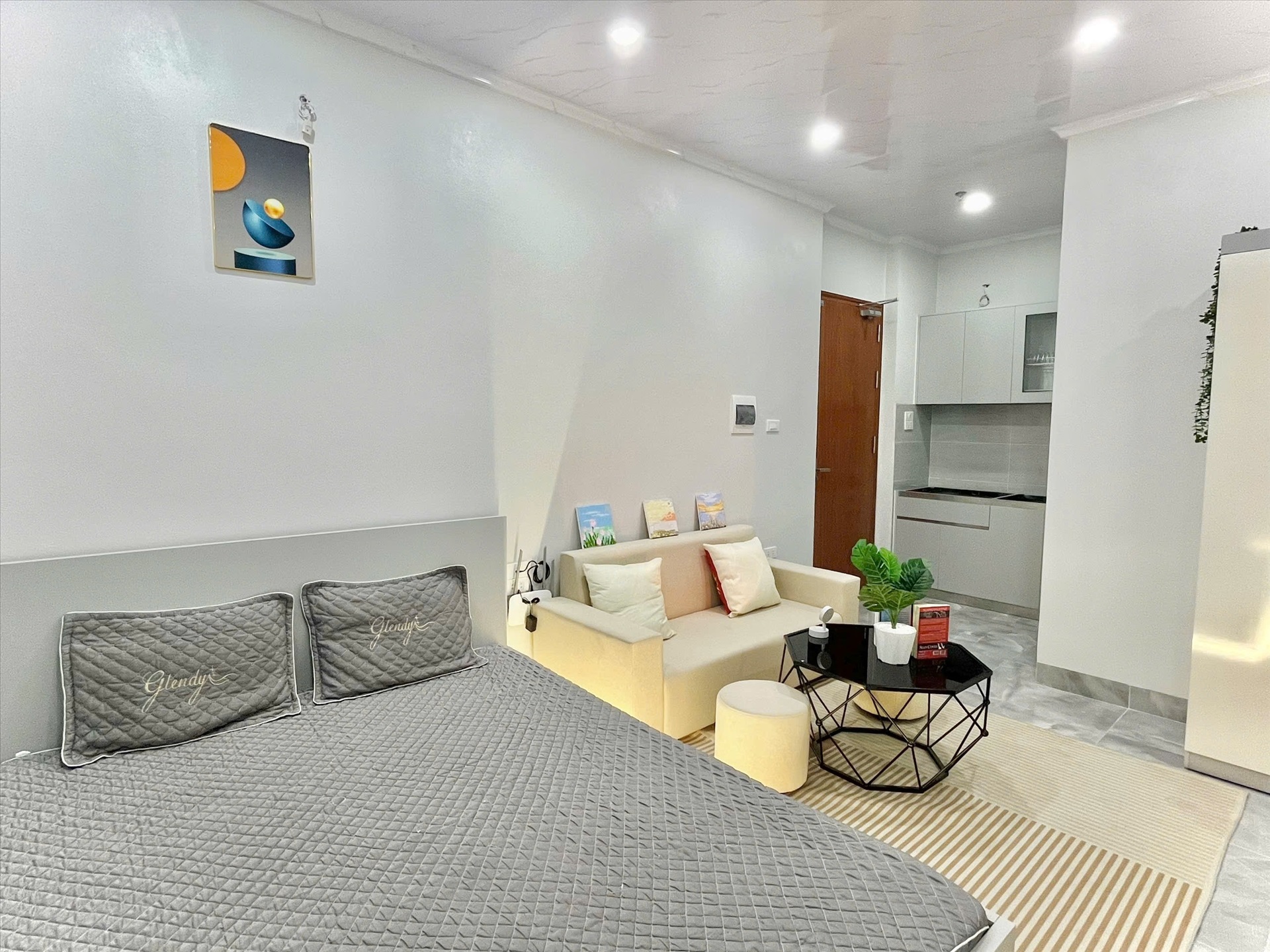 Phòng trọ Studio 25m2 tại Timehouse 3 Phú Mỹ - Nam Từ Liêm - Phòng khách