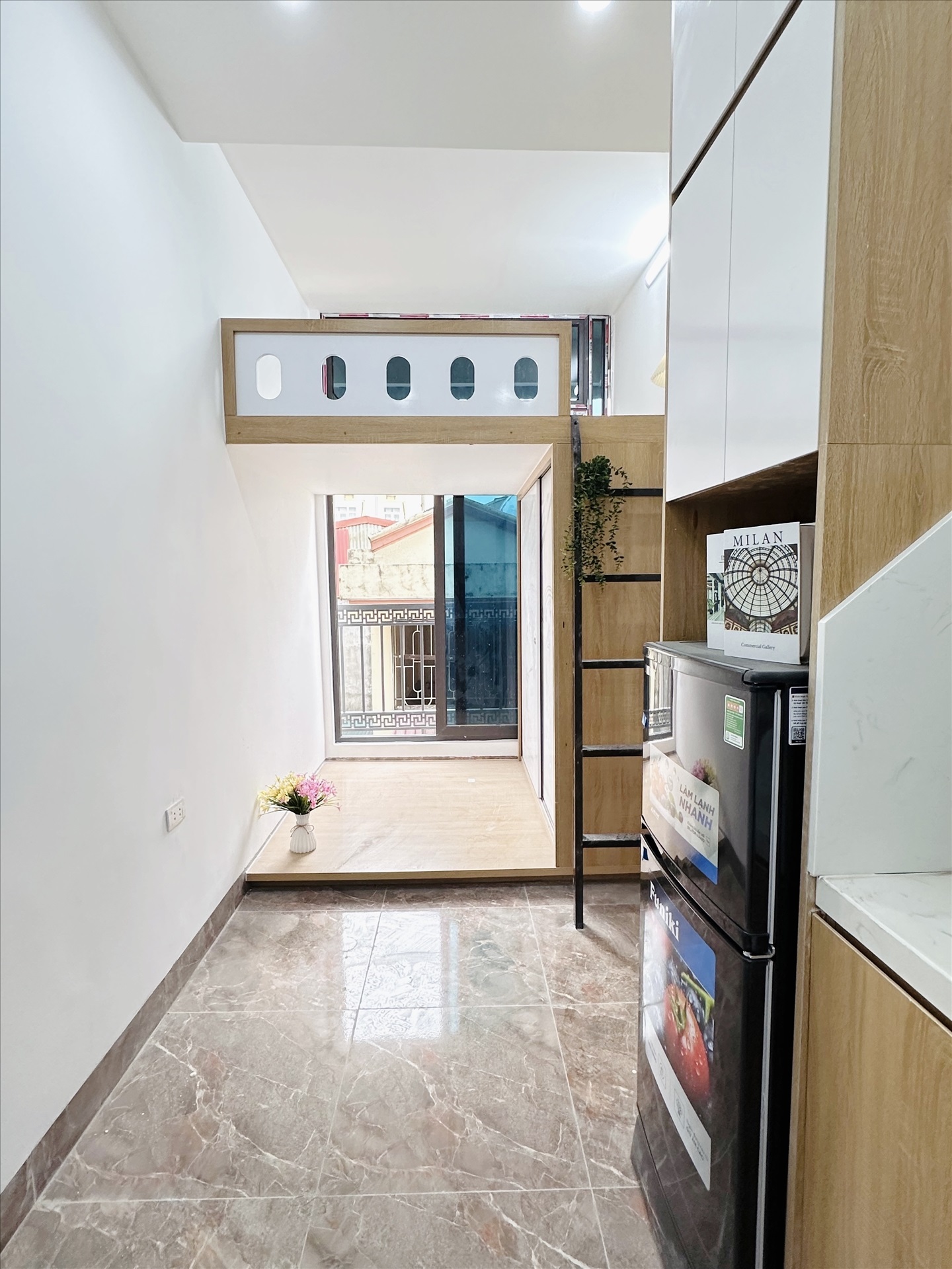 Phòng trọ Duplex 25m2 tại Suha Home Trần Khát Chân - Hai Bà Trưng - Phòng ngủ