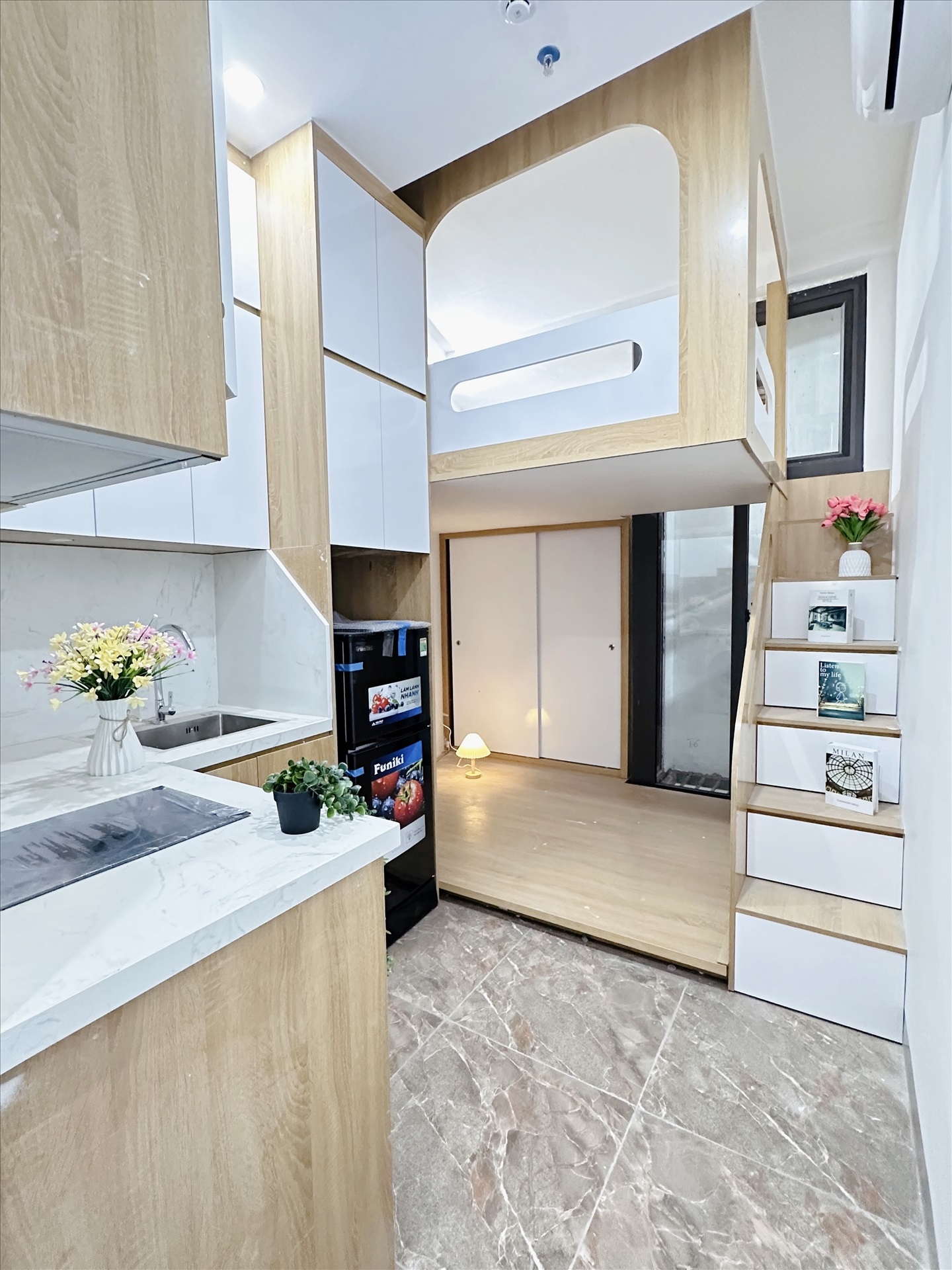 Phòng trọ Duplex 18m2 tại Suha Home Trần Khát Chân - Hai Bà Trưng - Phòng ngủ