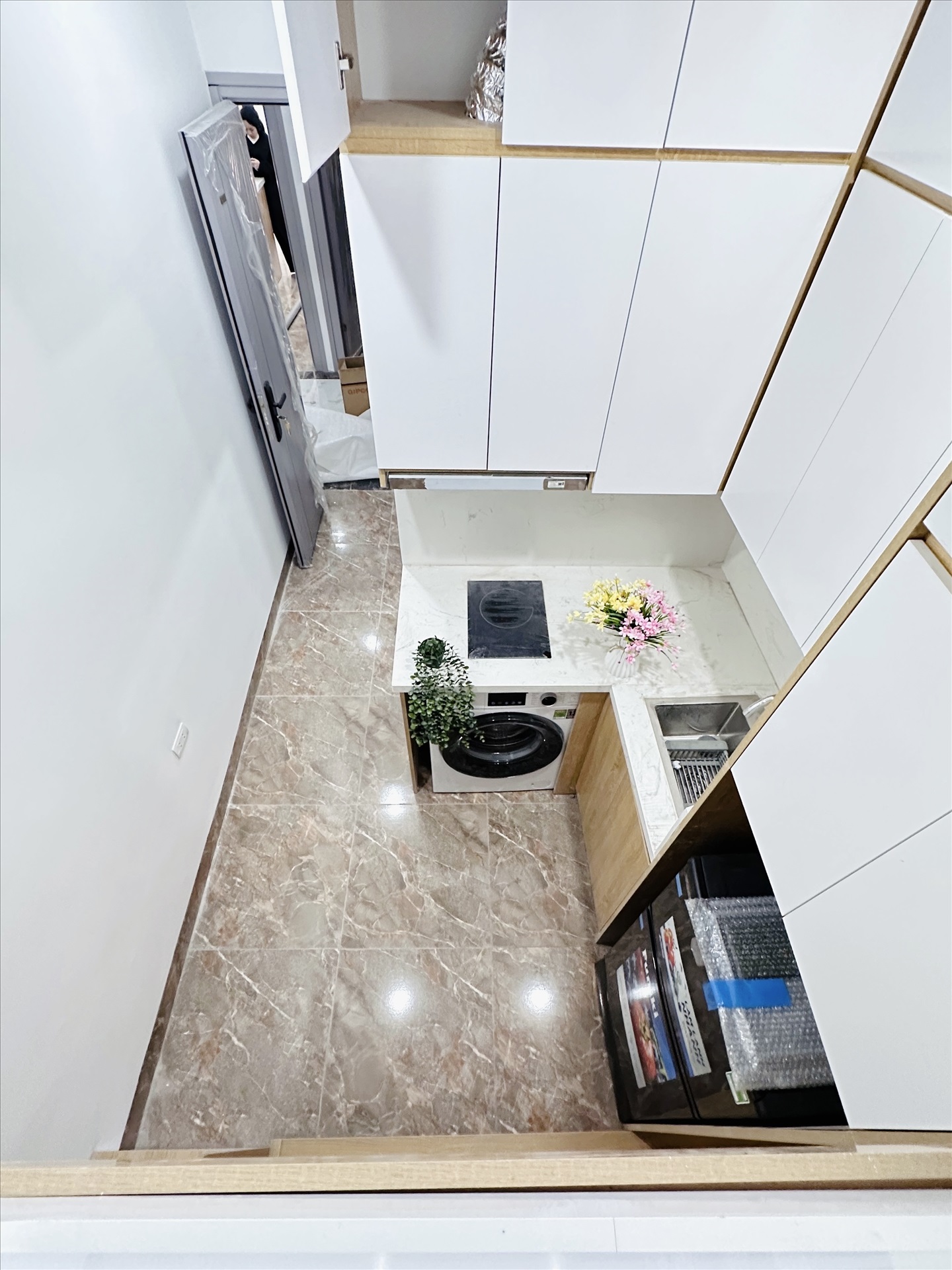 Phòng trọ Duplex 18m2 tại Suha Home Trần Khát Chân - Hai Bà Trưng - Phòng bếp