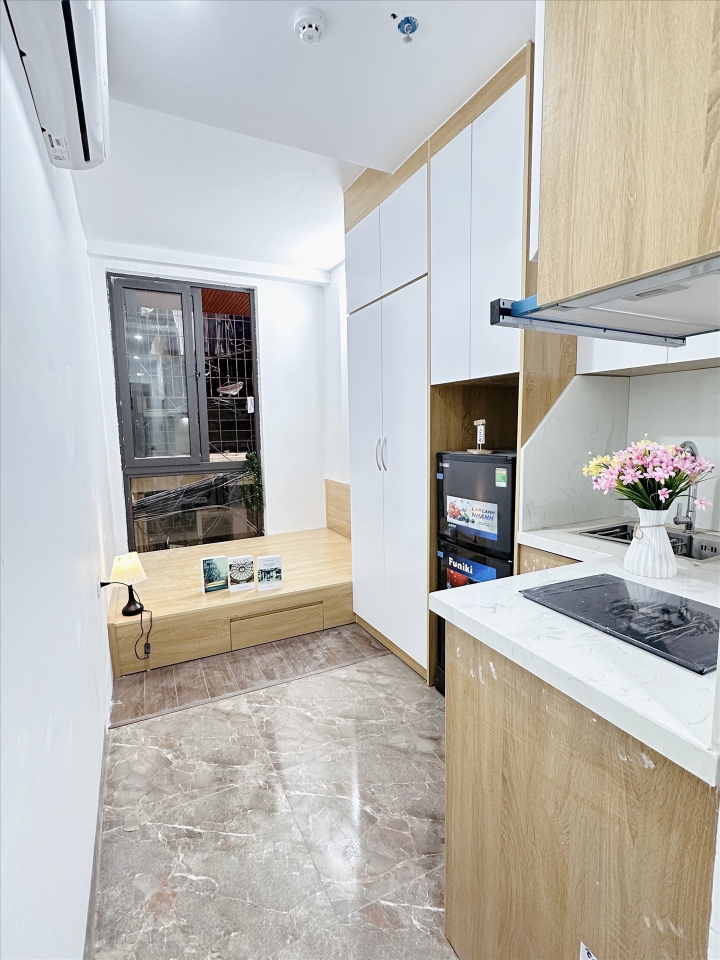 Phòng trọ Studio 20m2 tại Suha Home Trần Khát Chân - Hai Bà Trưng - Phòng ngủ