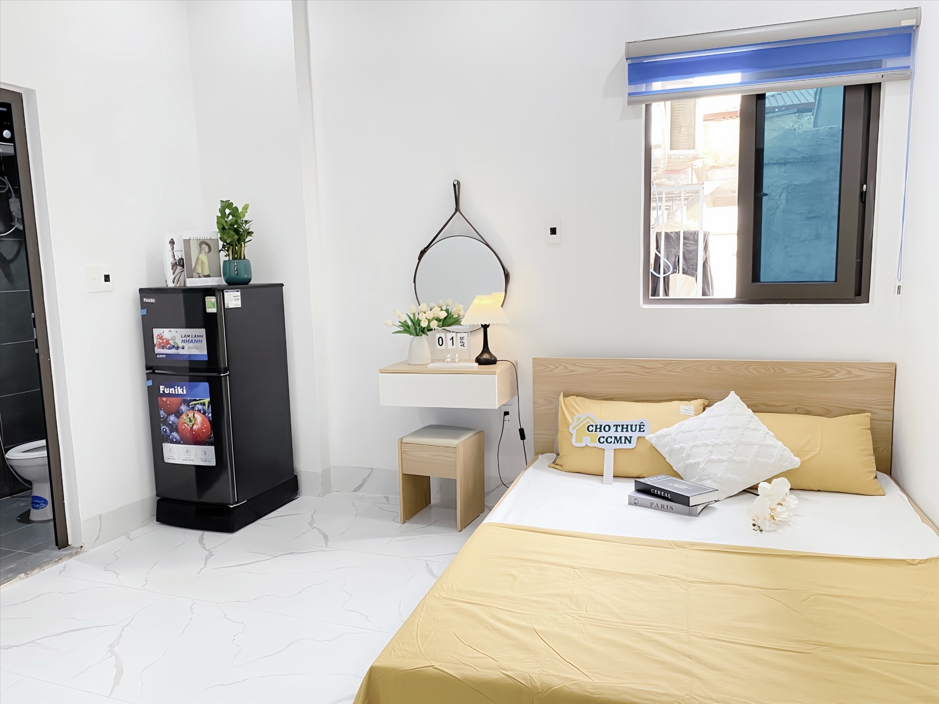 Phòng trọ Studio 25m2 tại Suha Home Phú Mỹ - Nam Từ Liêm - Phòng ngủ