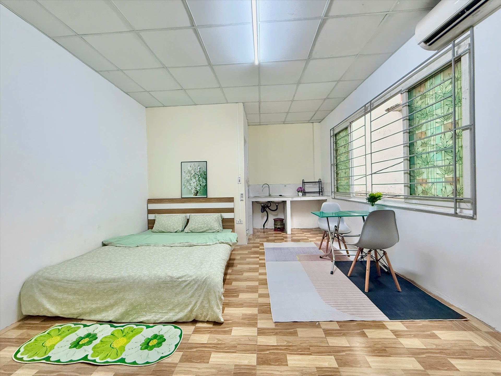 Phòng trọ Studio 30m2 tại Time House Lạc Long Quân - Tây Hồ - Phòng ngủ