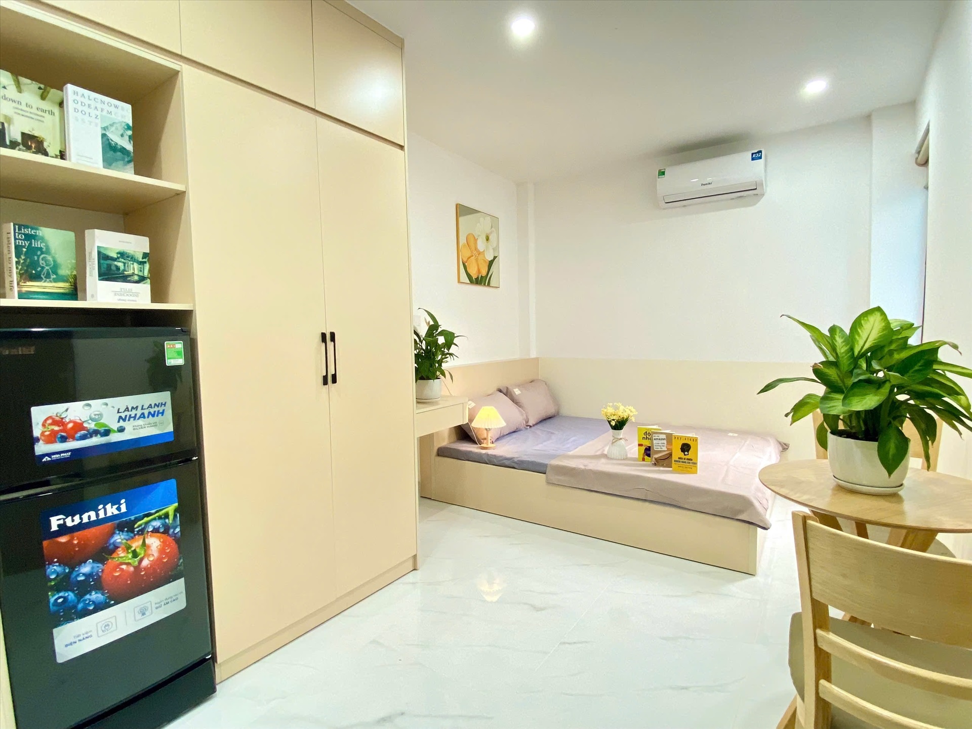 Phòng trọ Studio 25m2 tại Suha Home Hồ Tùng Mậu - Cầu Giấy - Phòng ngủ