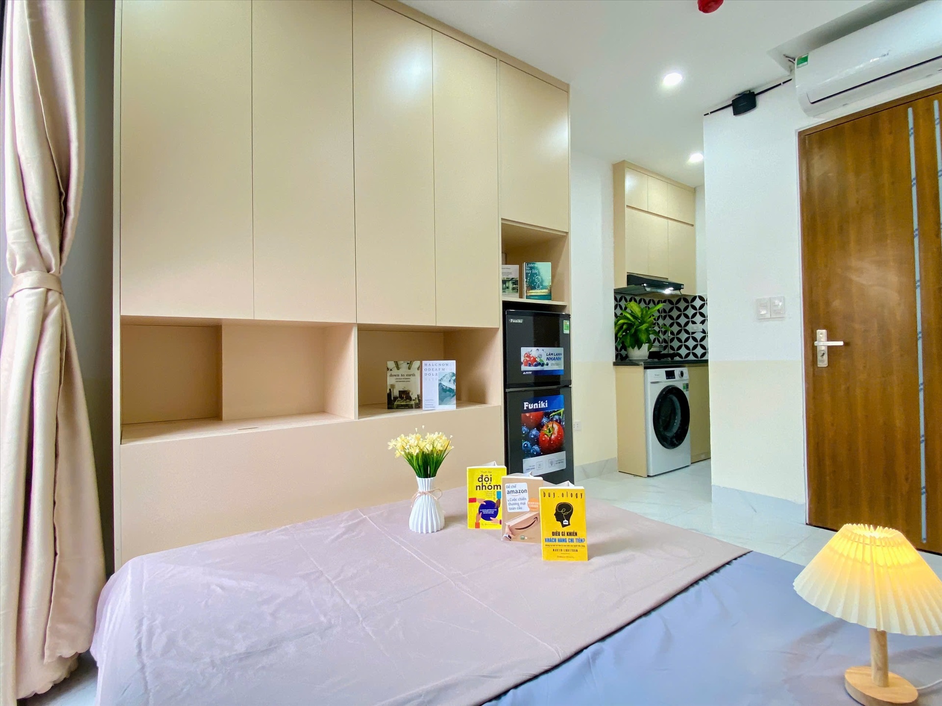 Phòng trọ Studio 20m2 tại Suha Home Hồ Tùng Mậu - Cầu Giấy - Phòng ngủ