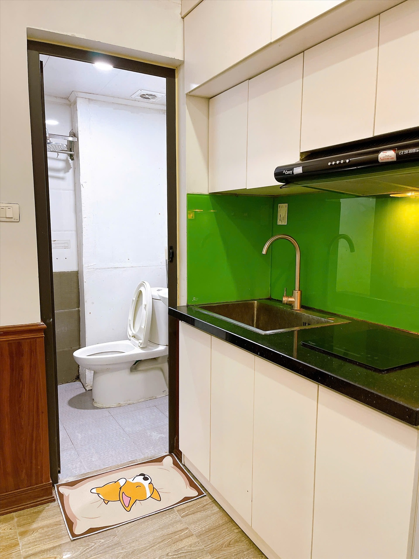 Phòng trọ Studio 25m2 tại Friends Team Hoàng Hoa Thám - Ba Đình - Phòng bếp