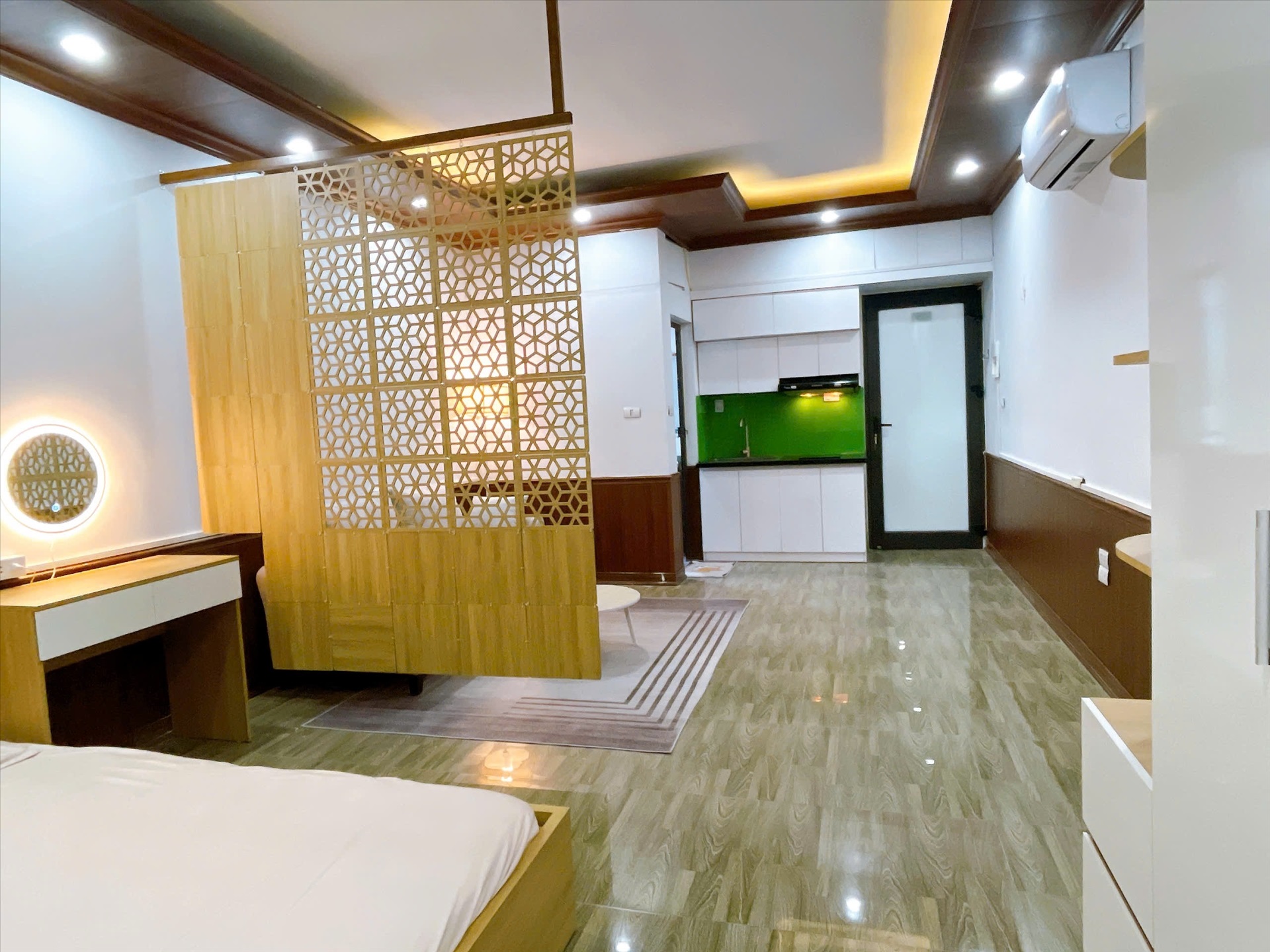 Phòng trọ Studio 25m2 tại Friends Team Hoàng Hoa Thám - Ba Đình - Phòng ngủ