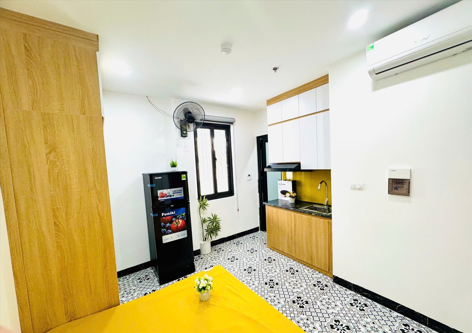 Phòng trọ Studio 25m2 tại Vihome Plus 2 Trung Liệt - Đống Đa - Phòng bếp