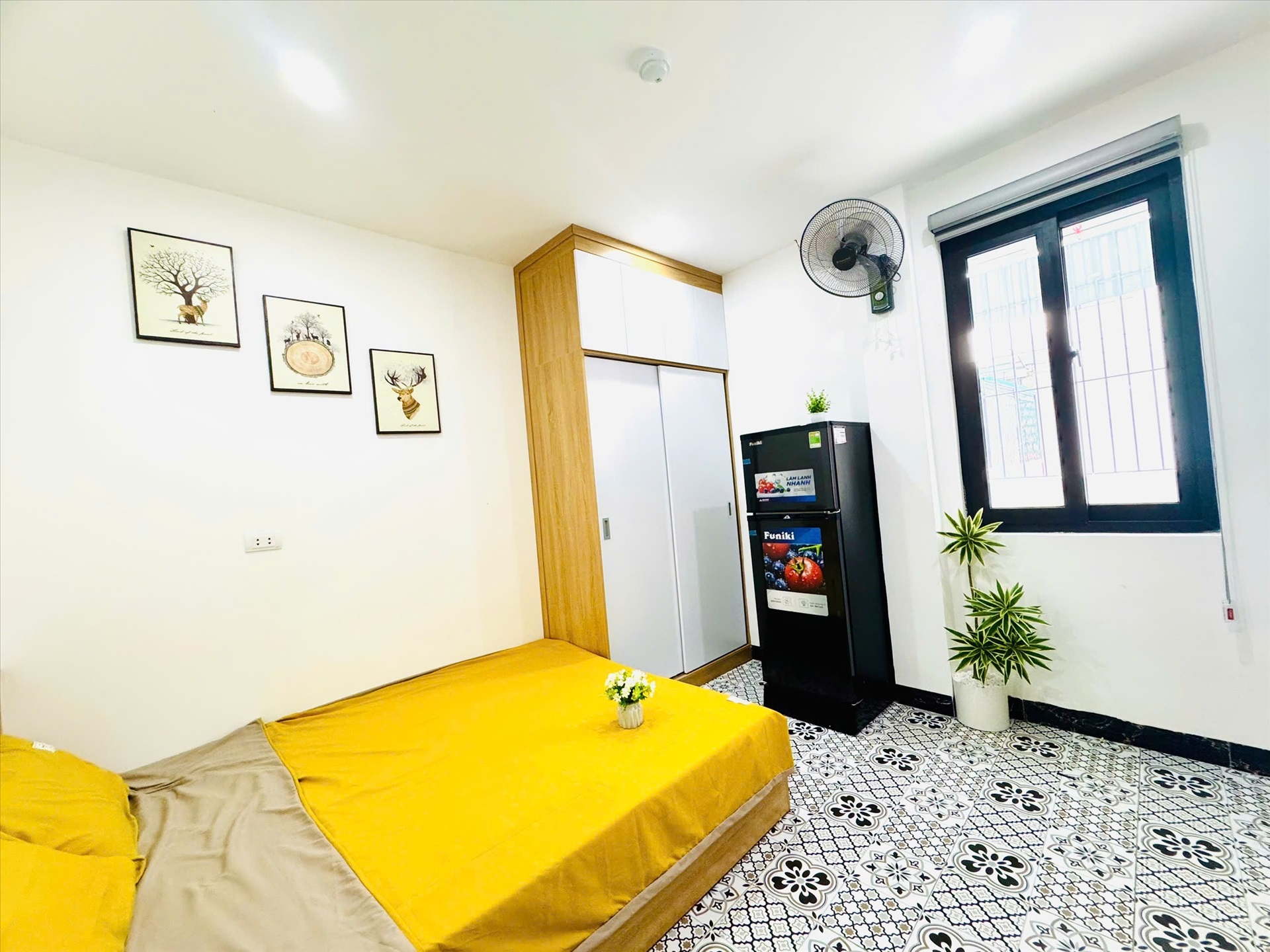 Phòng trọ Studio 25m2 tại Vihome Plus 2 Trung Liệt - Đống Đa - Phòng ngủ