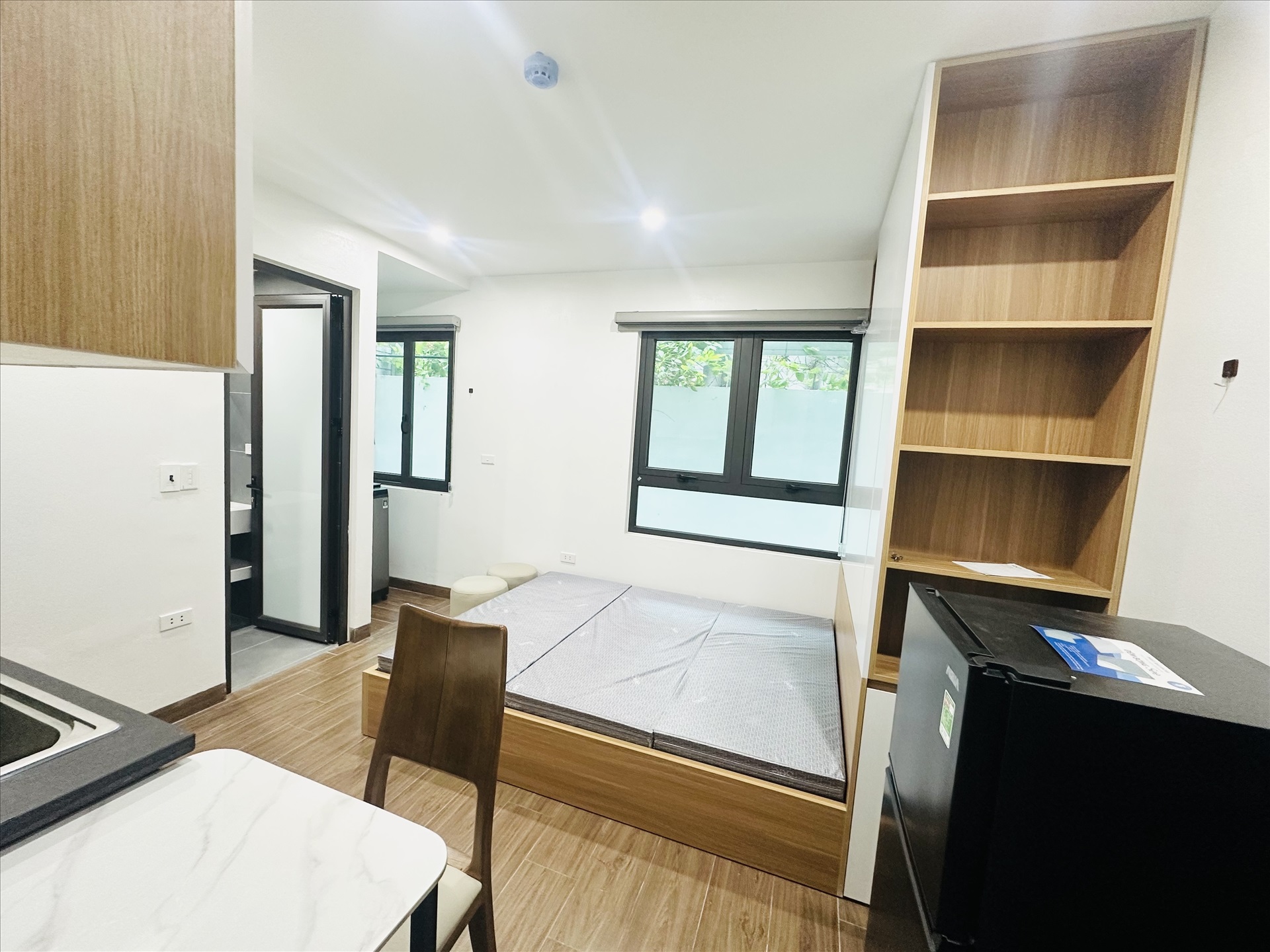 Phòng trọ Studio 25m2 tại Friends Team Doãn Kế Thiện - Cầu Giấy - Phòng ngủ