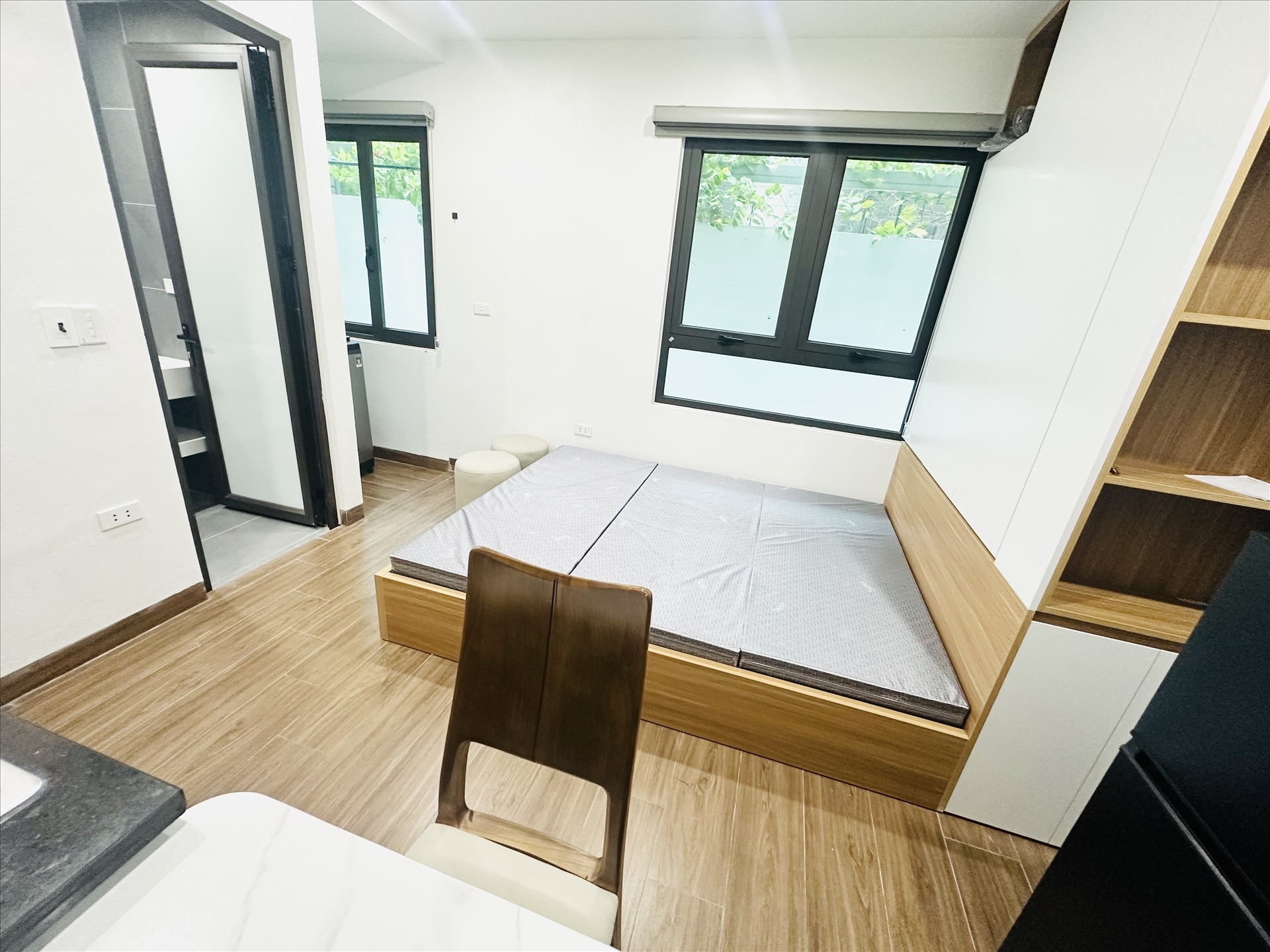 Phòng trọ Studio 25m2 tại Friends Team Doãn Kế Thiện - Cầu Giấy - Phòng ngủ