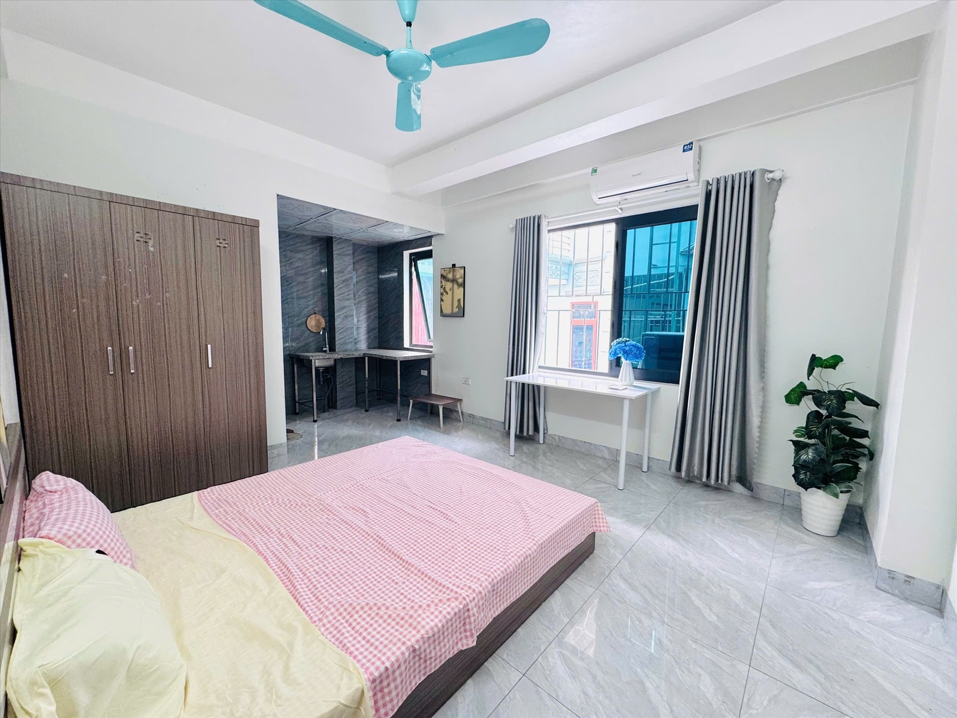 Phòng trọ Studio 25m2 tại Time House 2 Cầu Diễn - Bắc Từ Liêm - Phòng ngủ