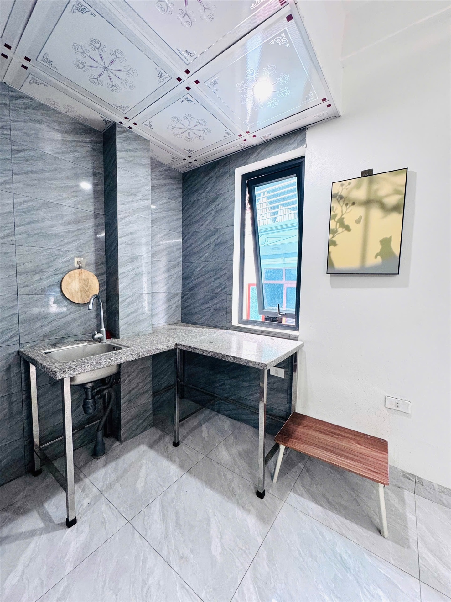 Phòng trọ Studio 25m2 tại Time House 2 Cầu Diễn - Bắc Từ Liêm - Phòng bếp