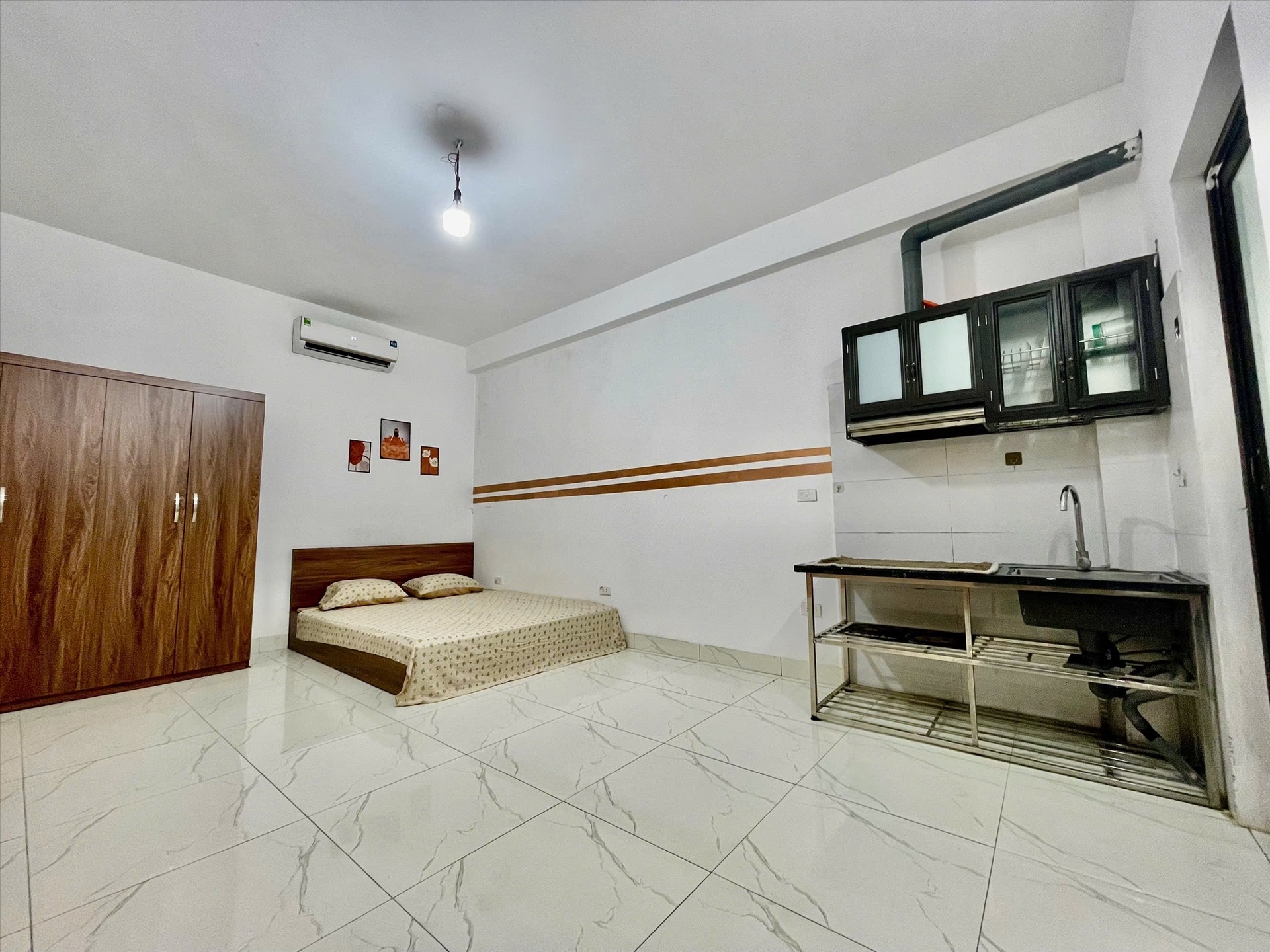 Phòng trọ Studio 30m2 tại Timehouse Nguyễn Đạo An - Bắc Từ Liêm - Phòng ngủ