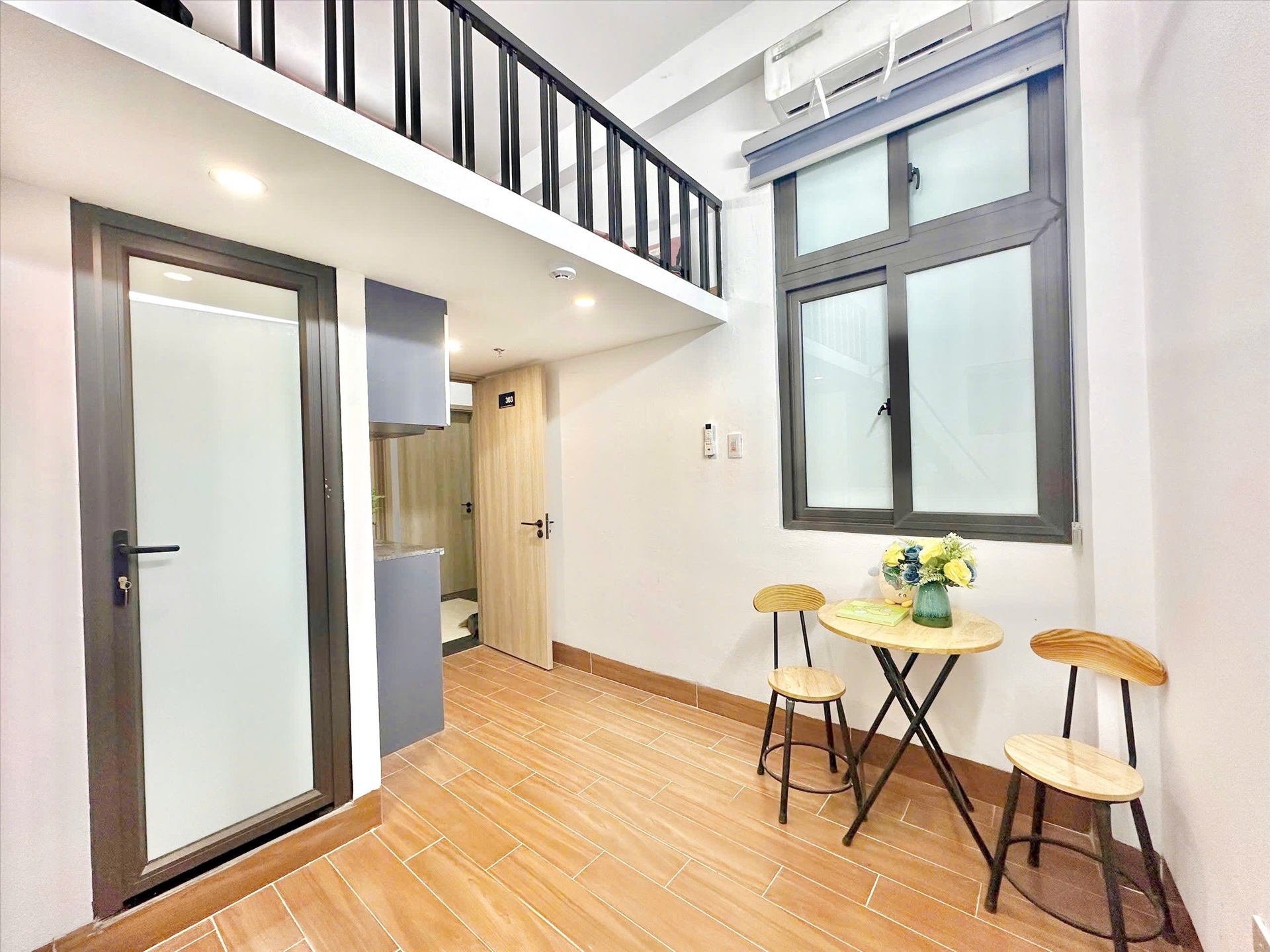 Phòng trọ Studio 22m2 tại Timehouse Xuân Phương - Nam Từ Liêm - Phòng khách