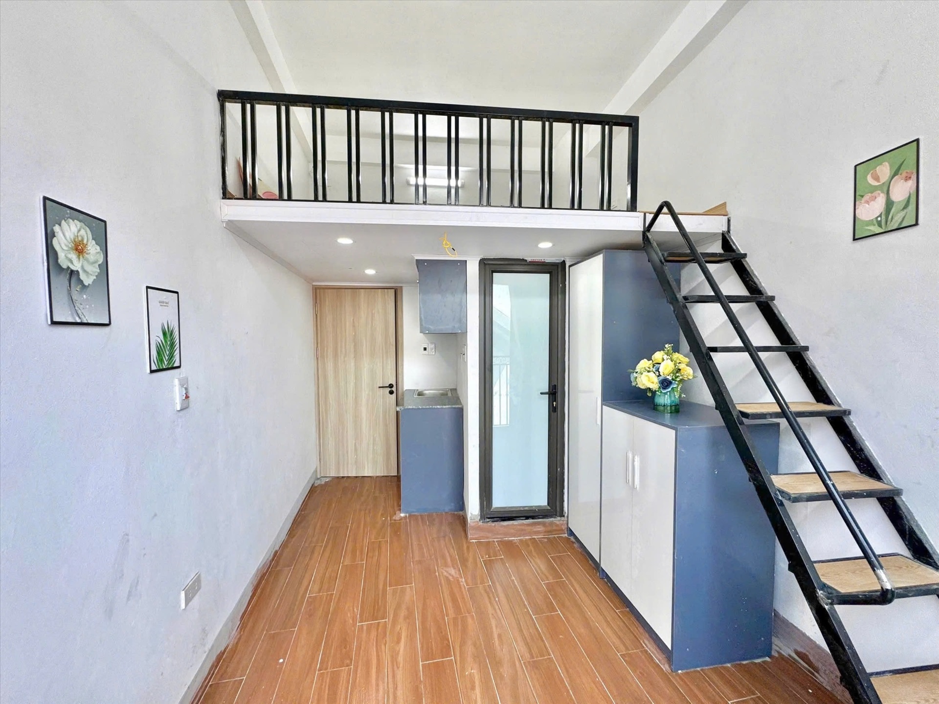 Phòng trọ Duplex 22m2 tại Timehouse Xuân Phương - Nam Từ Liêm - Phòng khách