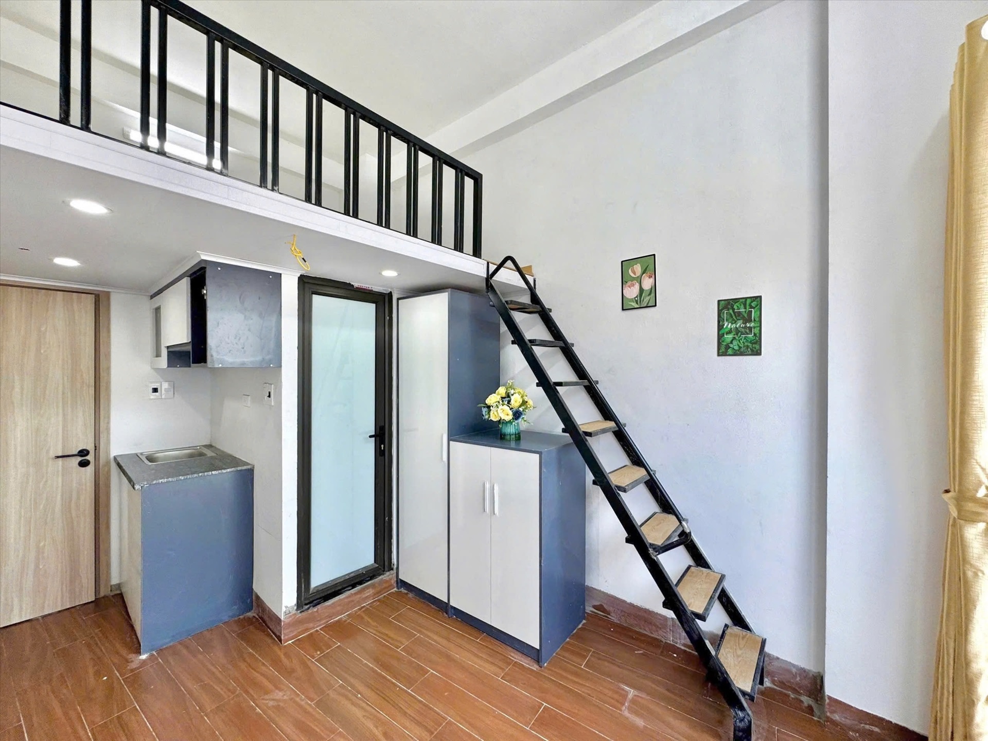 Phòng trọ Duplex 22m2 tại Timehouse Xuân Phương - Nam Từ Liêm - Phòng khách