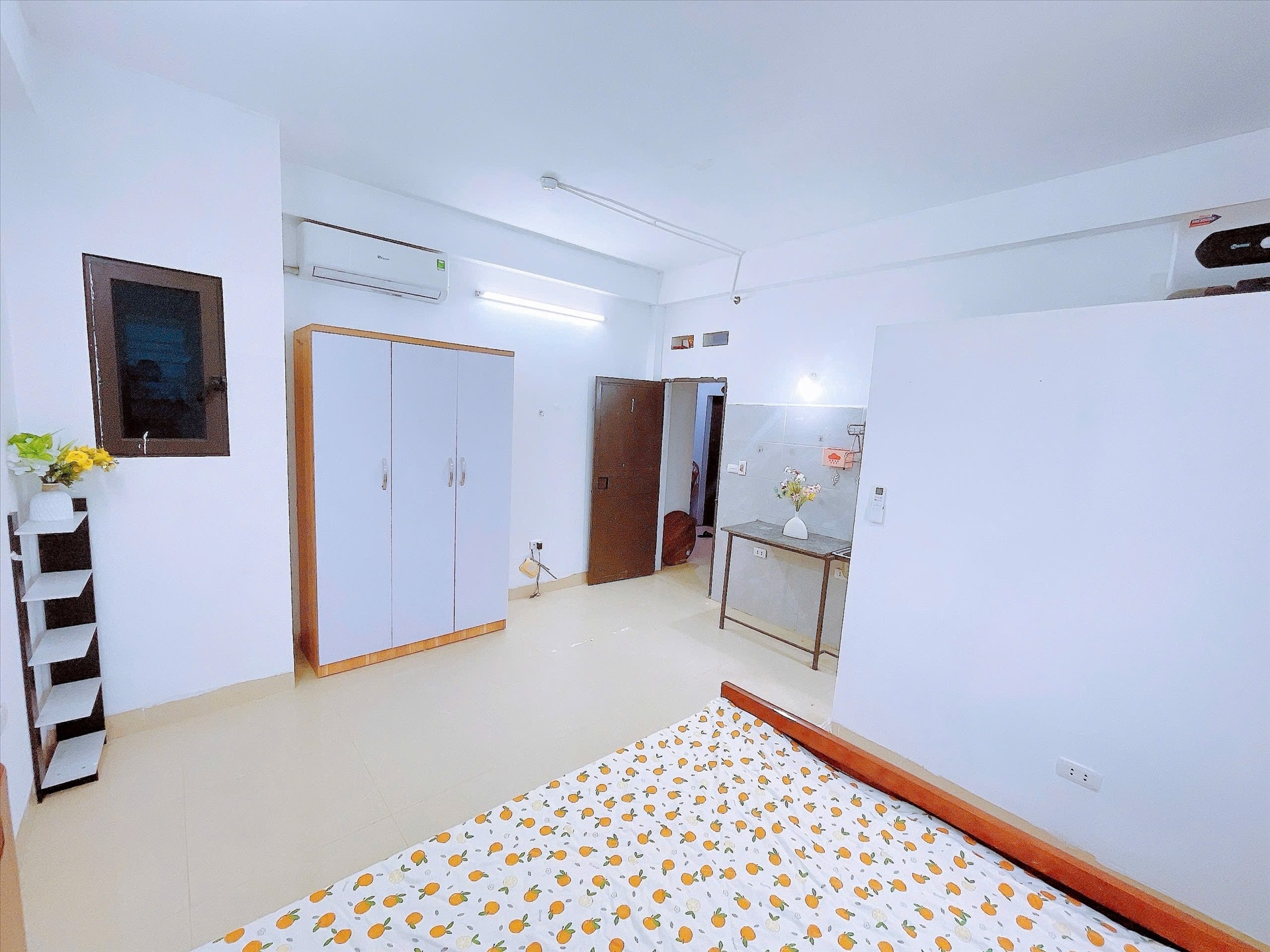 Phòng trọ Studio 20m2 tại Happy Homes Trần Cung - Bắc Từ Liêm - Phòng khách