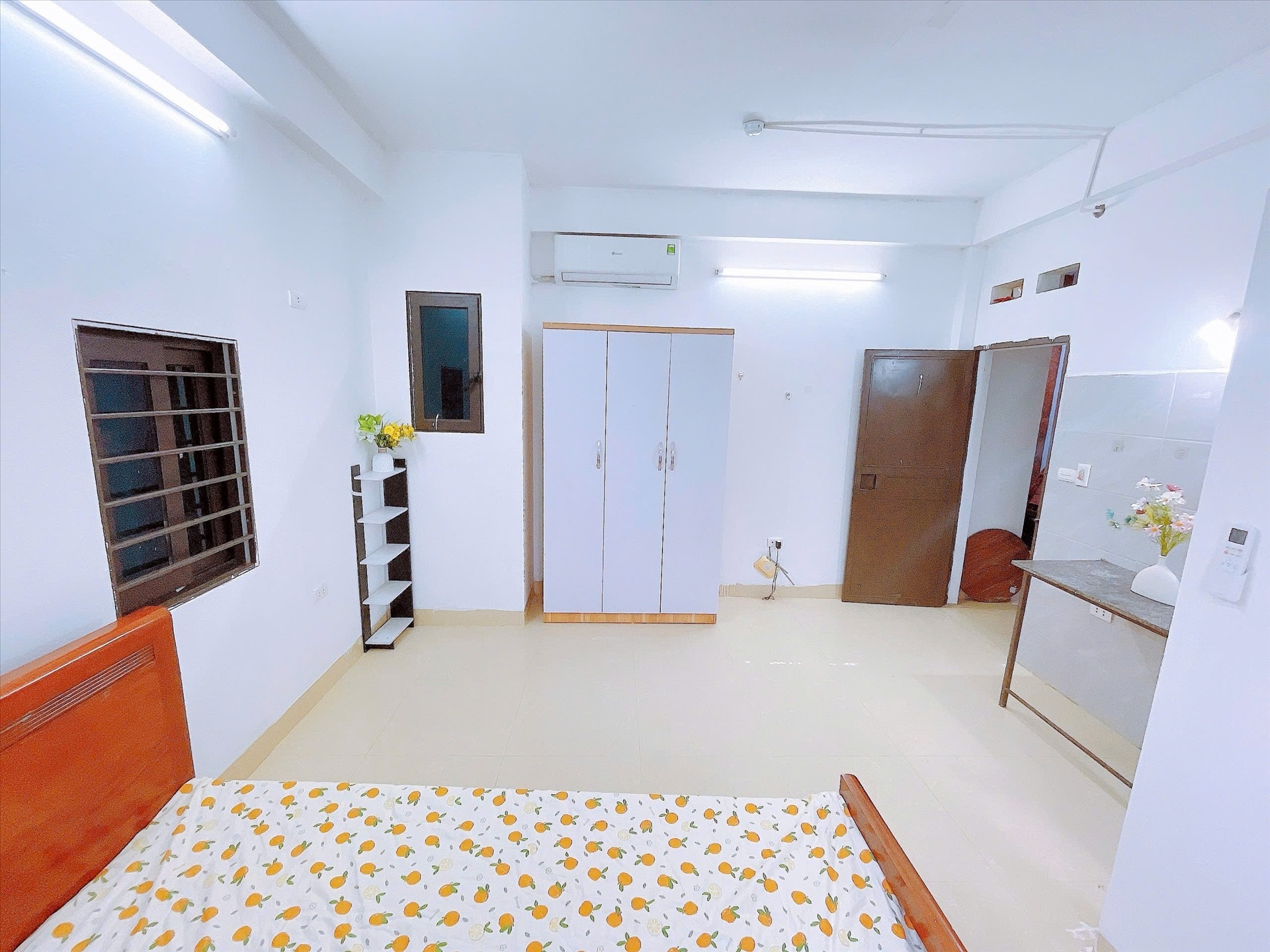 Phòng trọ Studio 25m2 tại Happy Homes Trần Cung - Bắc Từ Liêm - Phòng ngủ
