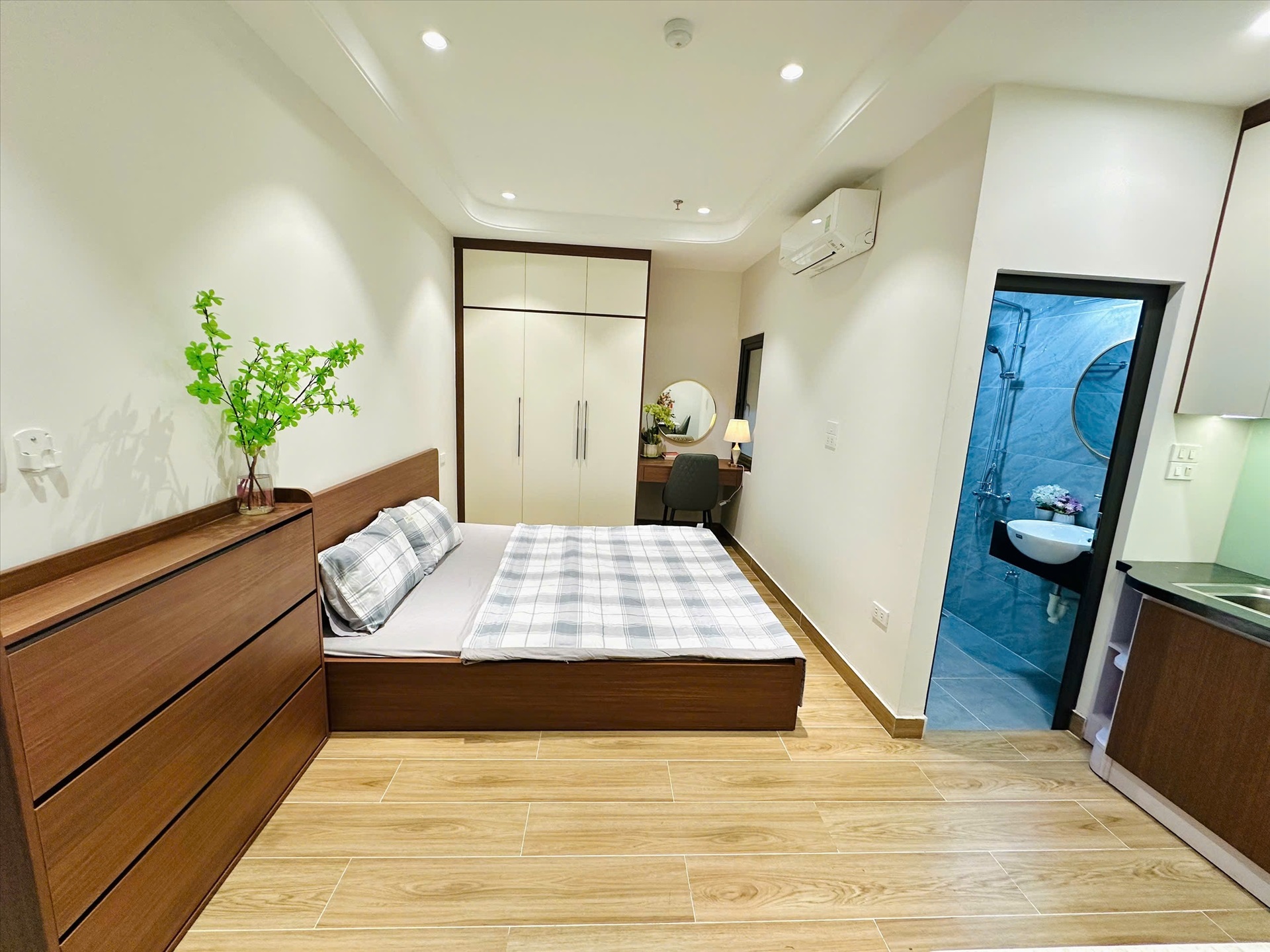 Phòng trọ Studio 30m2 tại TT House Trần Duy Hưng - Cầu Giấy - Phòng ngủ