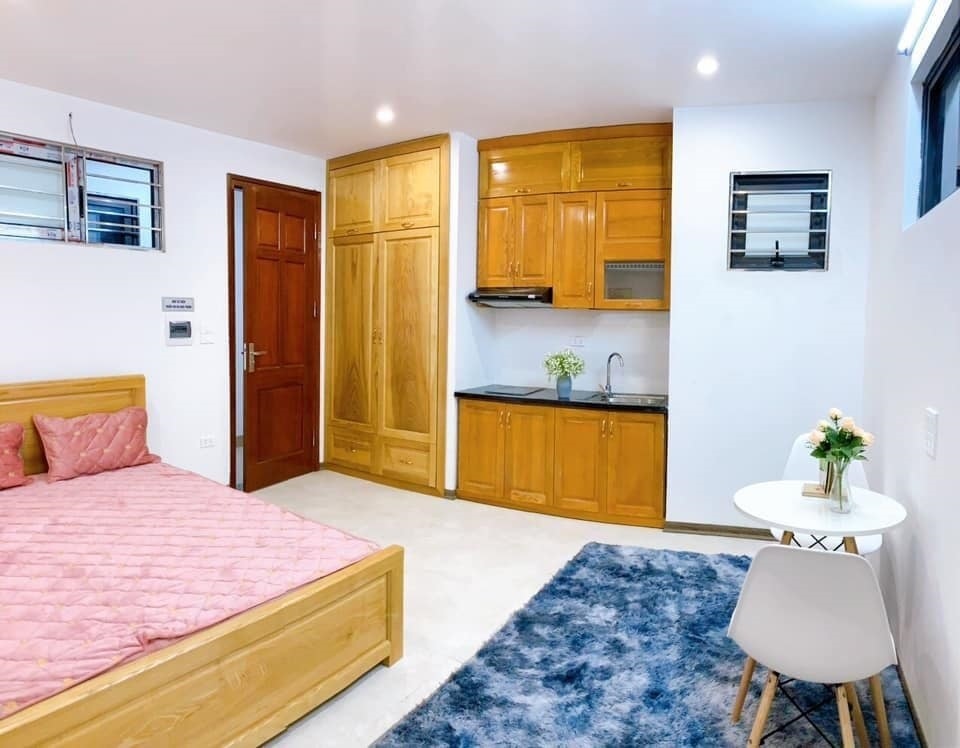 Phòng trọ Studio 25m2 tại Happy Homes Nguyễn Khánh Toàn - Cầu Giấy - Phòng ngủ
