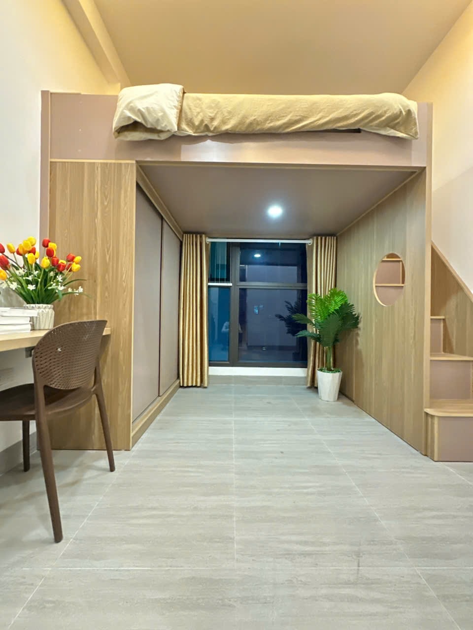 Phòng trọ Studio 28m2 tại FUNHOME Phạm Văn Đồng - Bắc Từ Liêm - Phòng ngủ