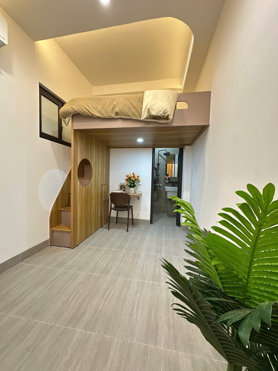 Phòng trọ Duplex 25m2 tại FUNHOME Phạm Văn Đồng - Bắc Từ Liêm - Phòng ngủ