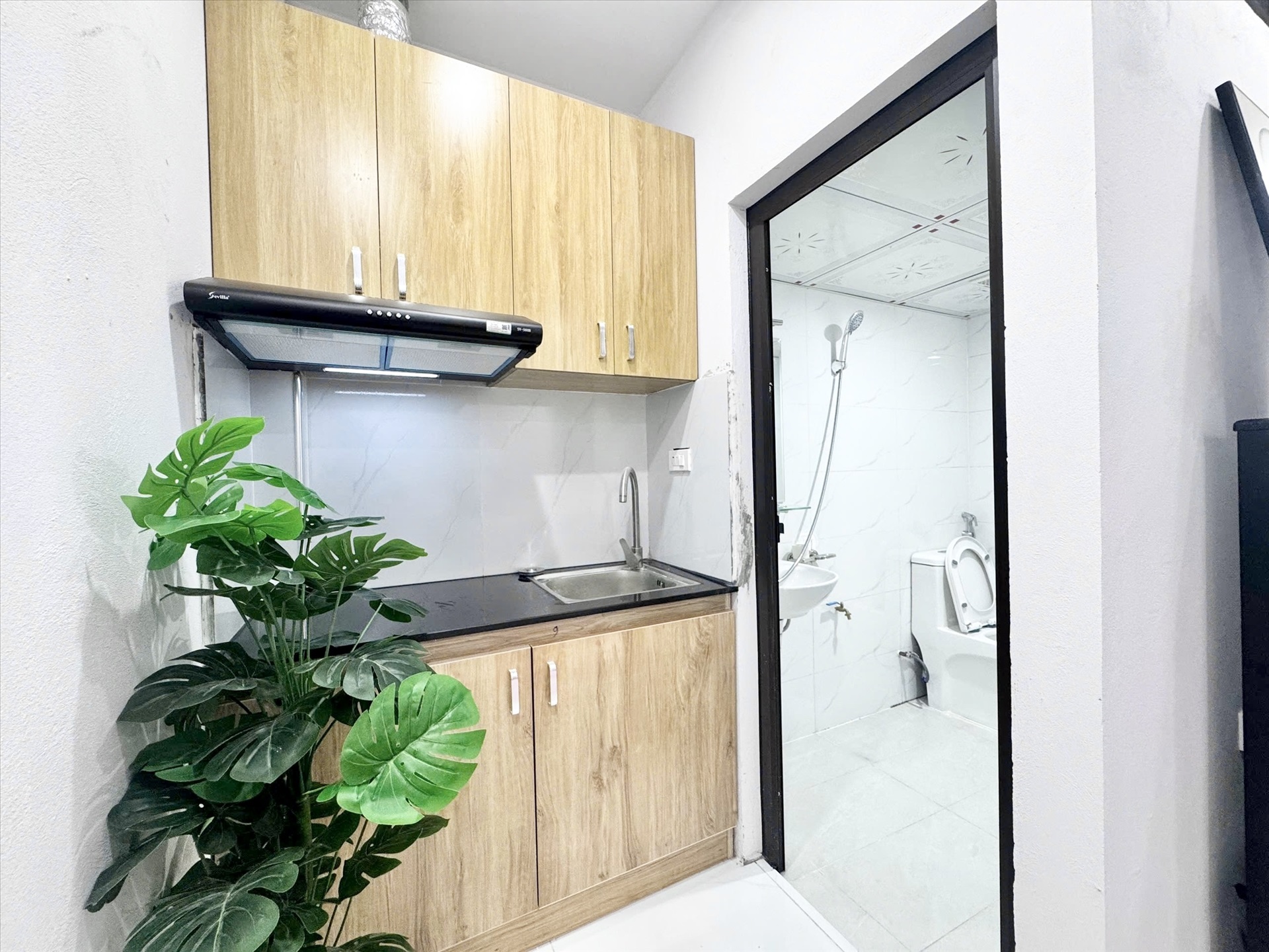 Phòng trọ Studio 25m2 tại Time House 10 Cổ Nhuế - Bắc Từ Liêm - Phòng bếp