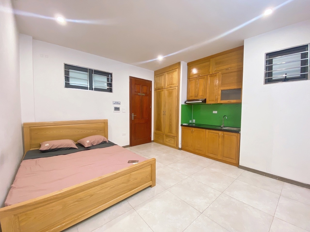 Phòng trọ Studio 25m2 tại Happy Homes Nguyễn Khánh Toàn - Cầu Giấy - Phòng ngủ