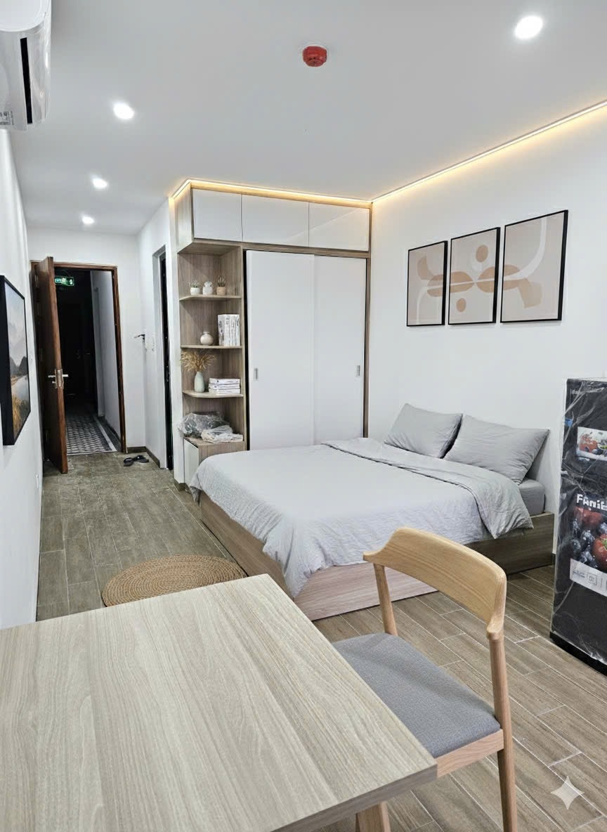 Phòng trọ Studio 35m2 tại ĐT Home Quang Tiến - Nam Từ Liêm - Phòng ngủ