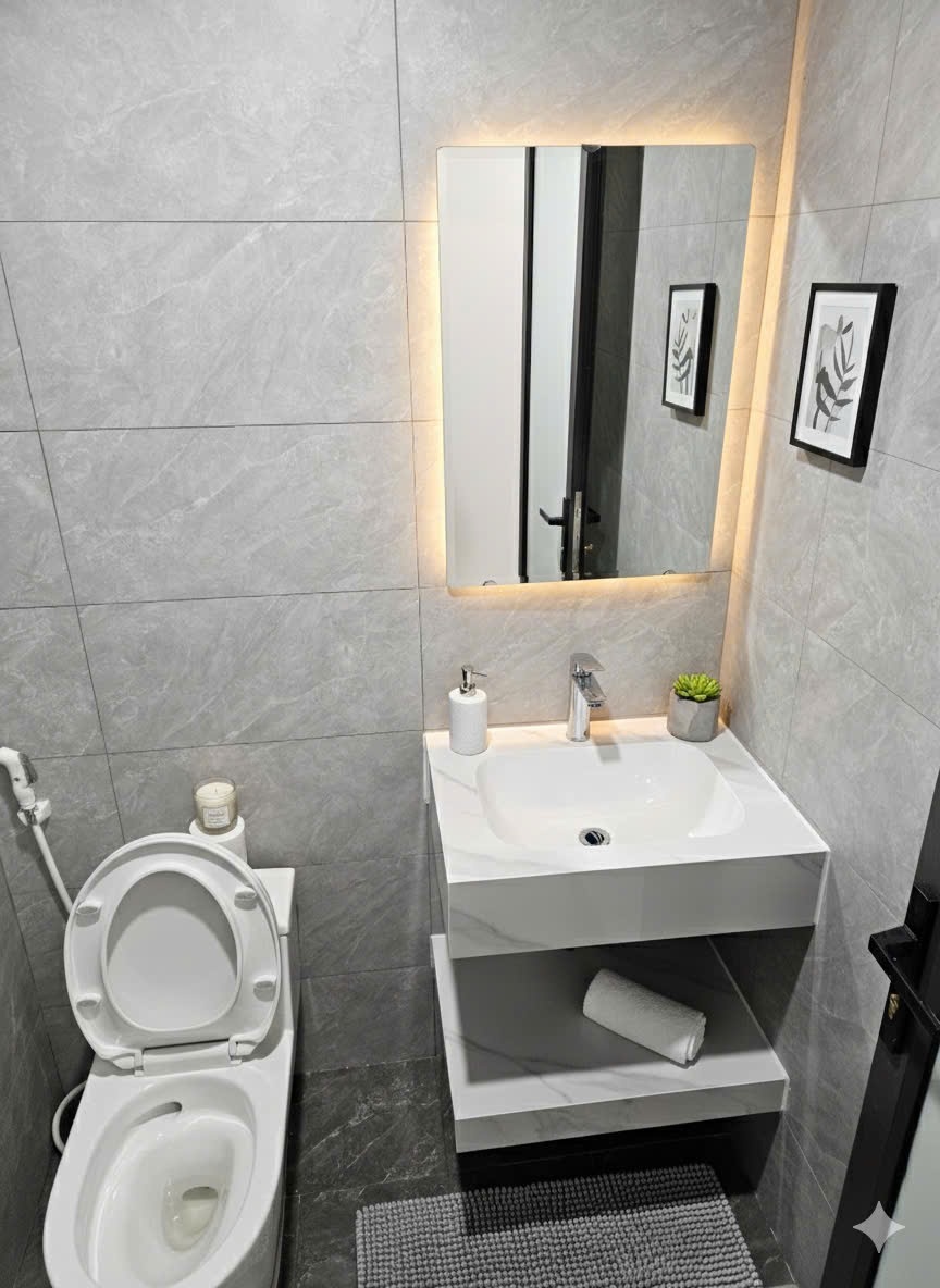 Phòng trọ Studio 35m2 tại ĐT Home Quang Tiến - Nam Từ Liêm - Phòng tắm