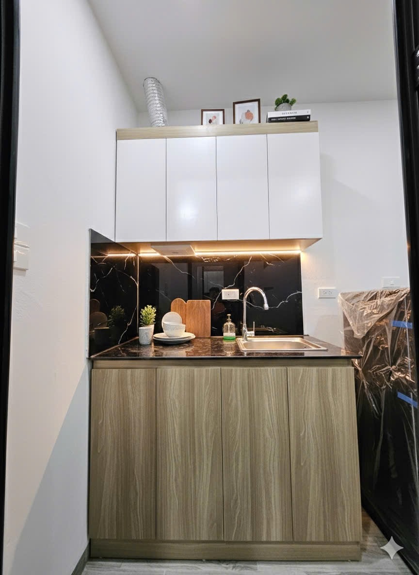 Phòng trọ Studio 25m2 tại ĐT Home Quang Tiến - Nam Từ Liêm - Phòng bếp