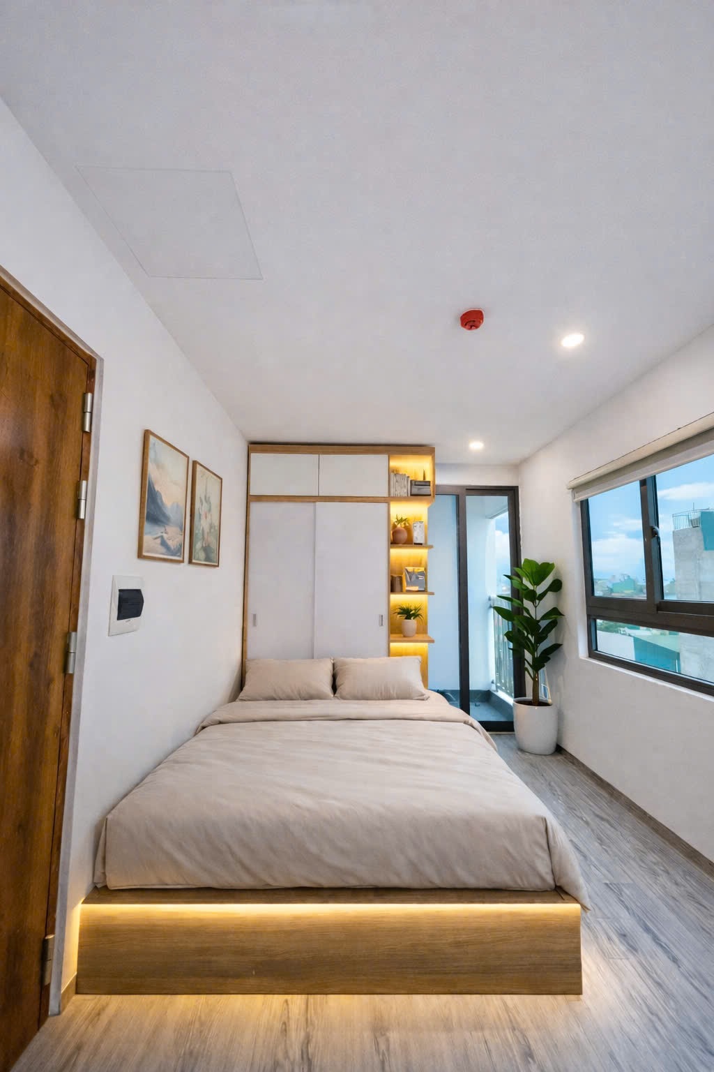 Phòng trọ Studio 25m2 tại ĐT Home Quang Tiến - Nam Từ Liêm - Phòng ngủ