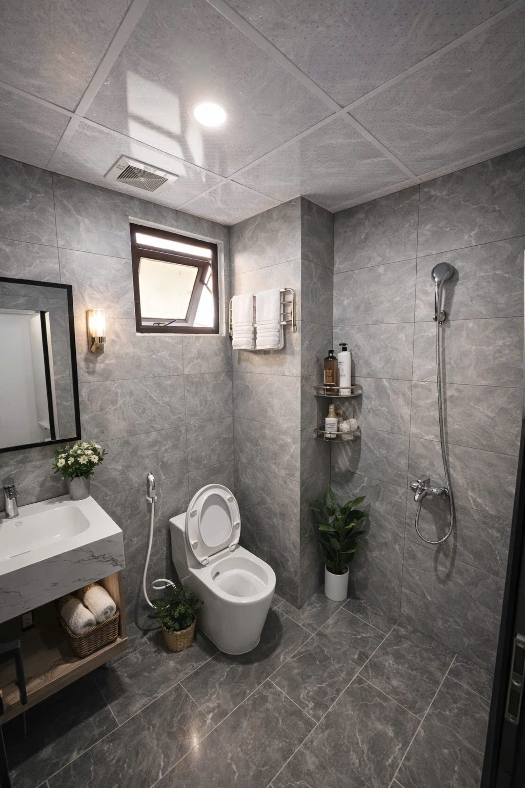 Phòng trọ Studio 30m2 tại ĐT Home Quang Tiến - Nam Từ Liêm - Phòng tắm