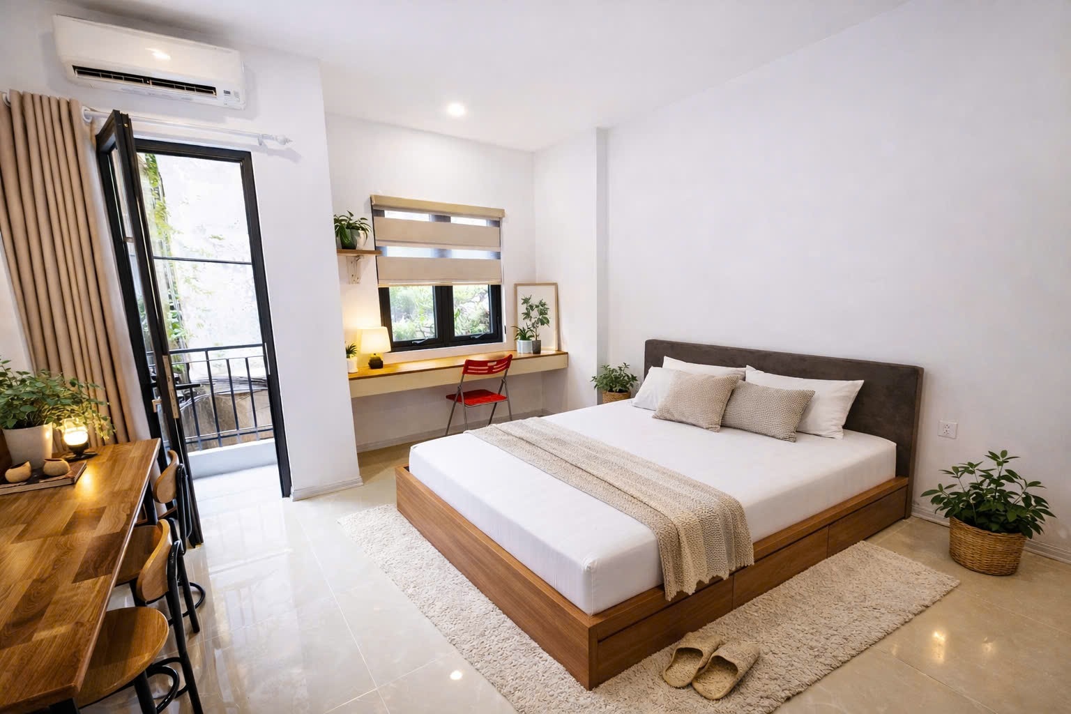 Phòng trọ Studio 35m2 tại ĐT House Đội Cấn - Ba Đình - Phòng ngủ