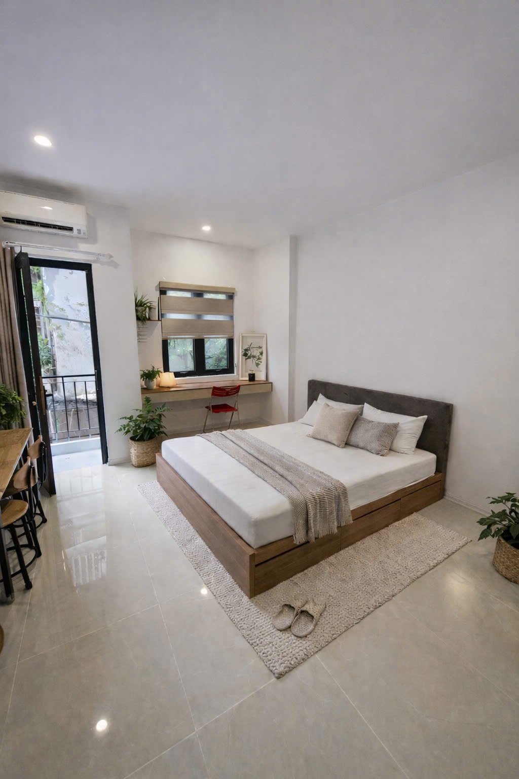 Phòng trọ Studio 35m2 tại ĐT House Đội Cấn - Ba Đình - Phòng ngủ