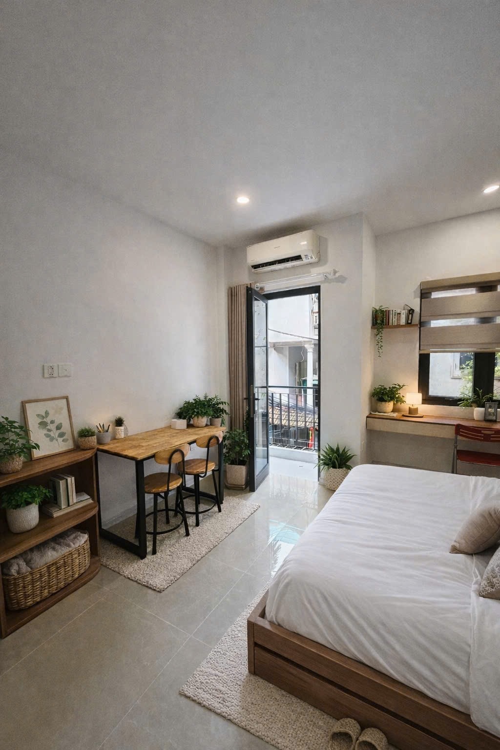 Phòng trọ Studio 35m2 tại ĐT House Đội Cấn - Ba Đình - Phòng ngủ