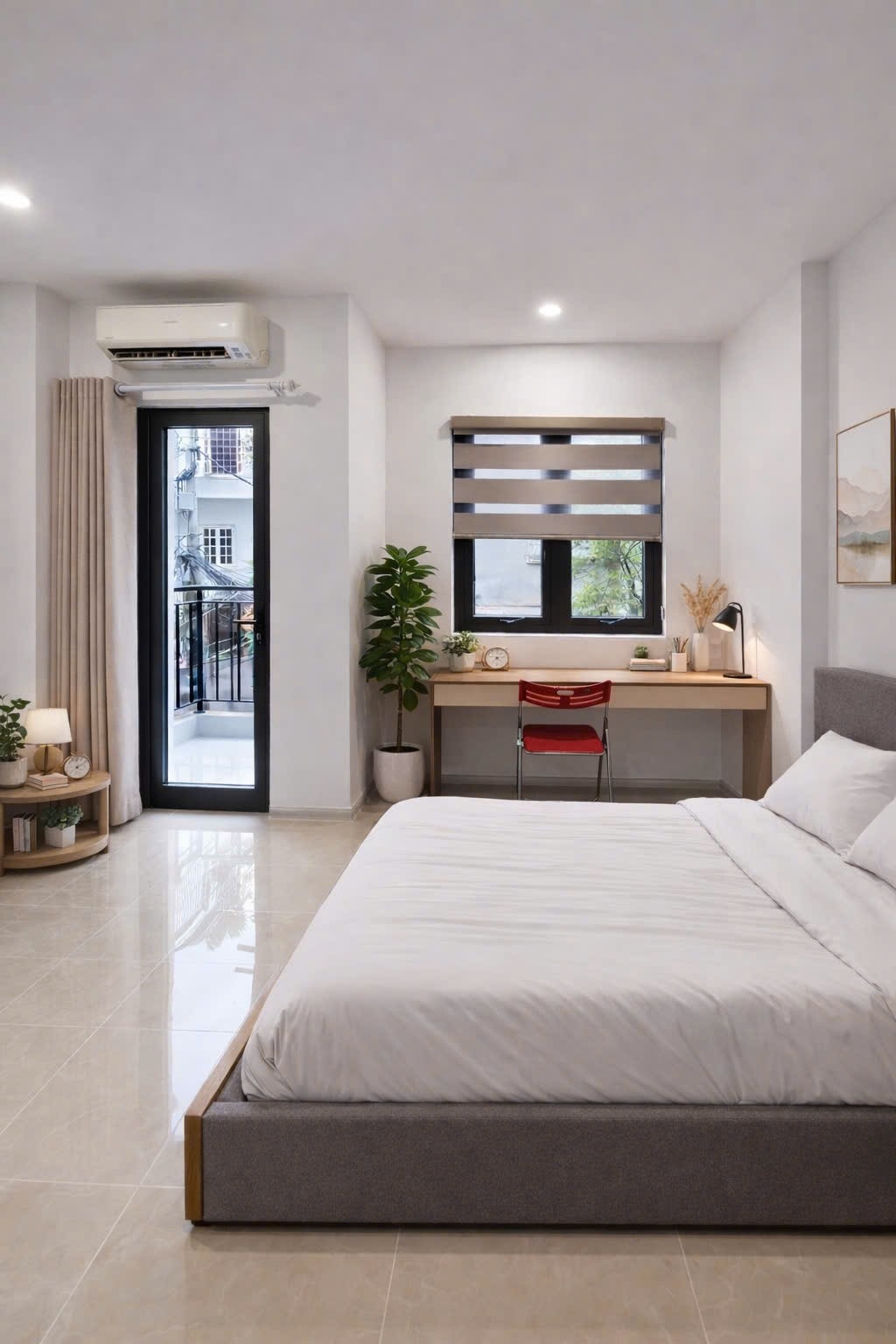 Phòng trọ Studio 35m2 tại ĐT House Đội Cấn - Ba Đình - Phòng ngủ