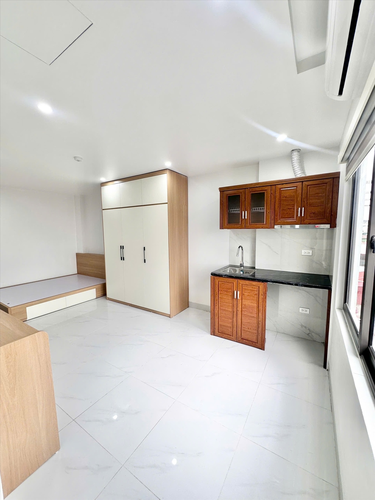 Phòng trọ Studio 35m2 tại GENZ Home Bùi Xương Trạch - Thanh Xuân - Phòng ngủ