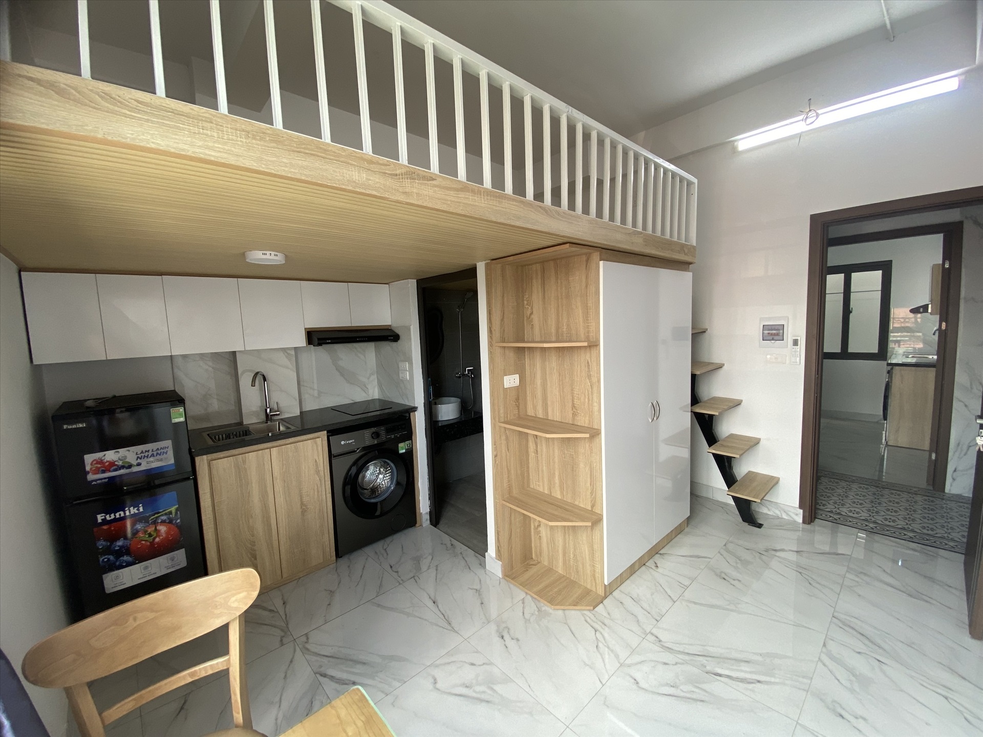 Phòng trọ Studio 25m2 tại Funhome Đại Từ - Hoàng Mai - Phòng ngủ