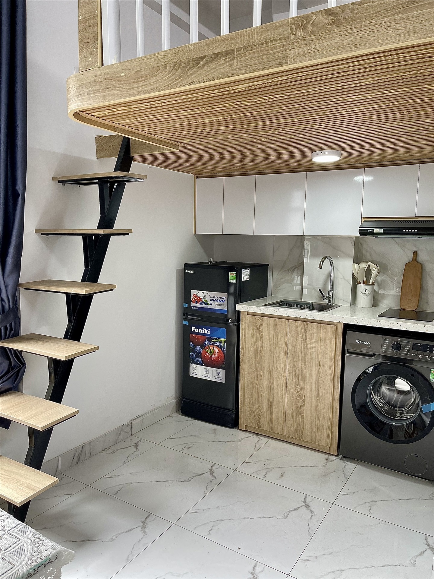 Phòng trọ Studio 25m2 tại Funhome Đại Từ - Hoàng Mai - Phòng bếp