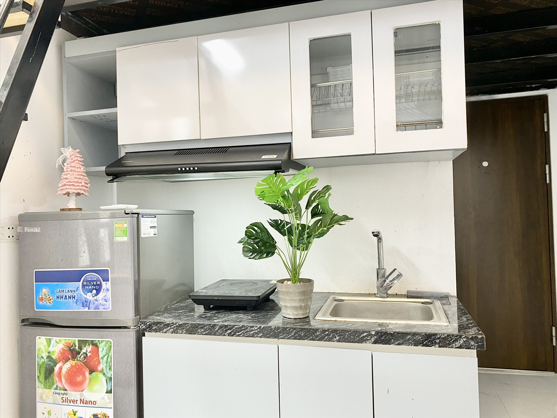 Phòng trọ Studio 25m2 tại Funhome Giải Phóng - Hoàng Mai - Phòng bếp