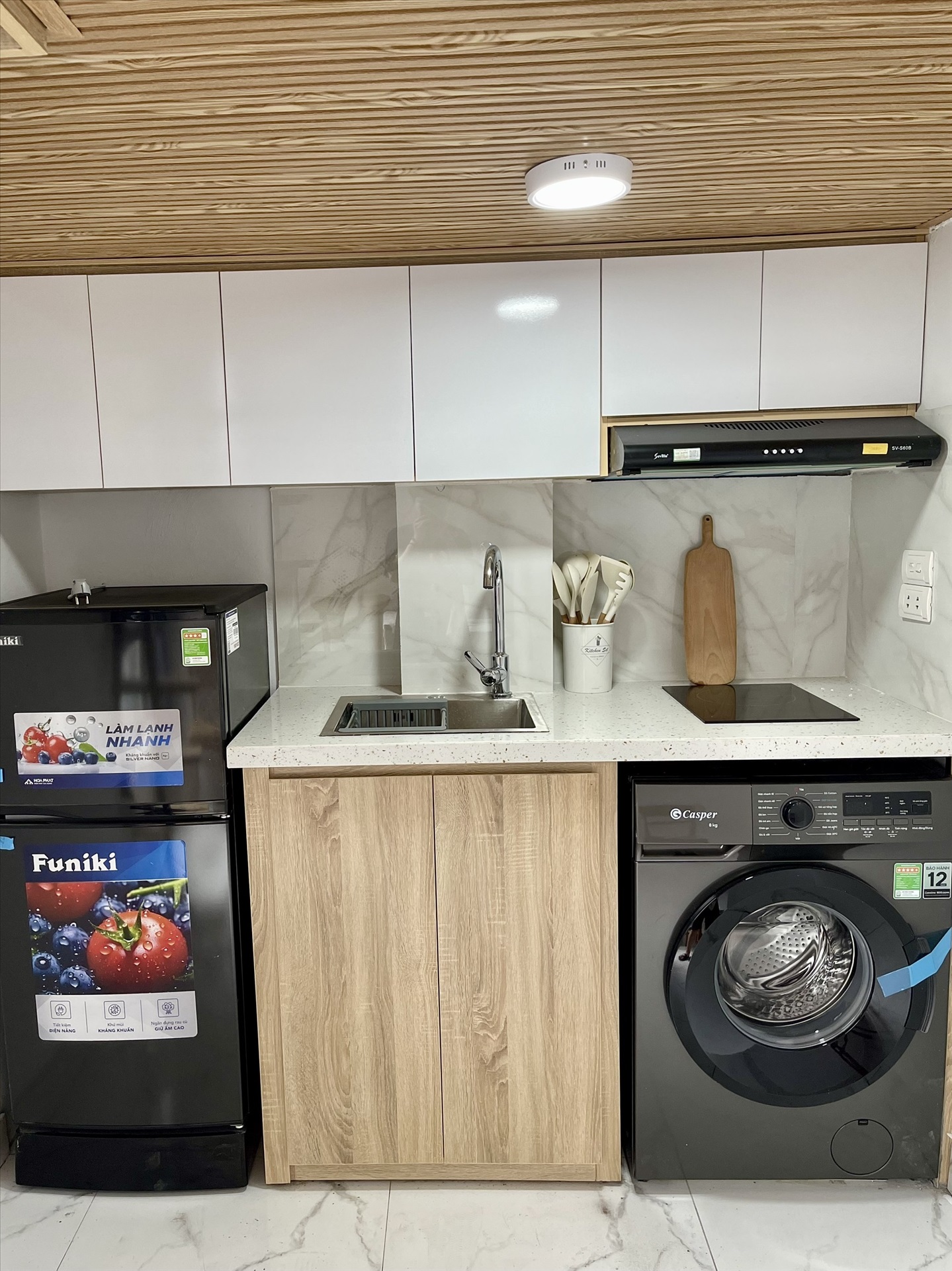 Phòng trọ Studio 25m2 tại Funhome Đại Từ - Hoàng Mai - Phòng bếp