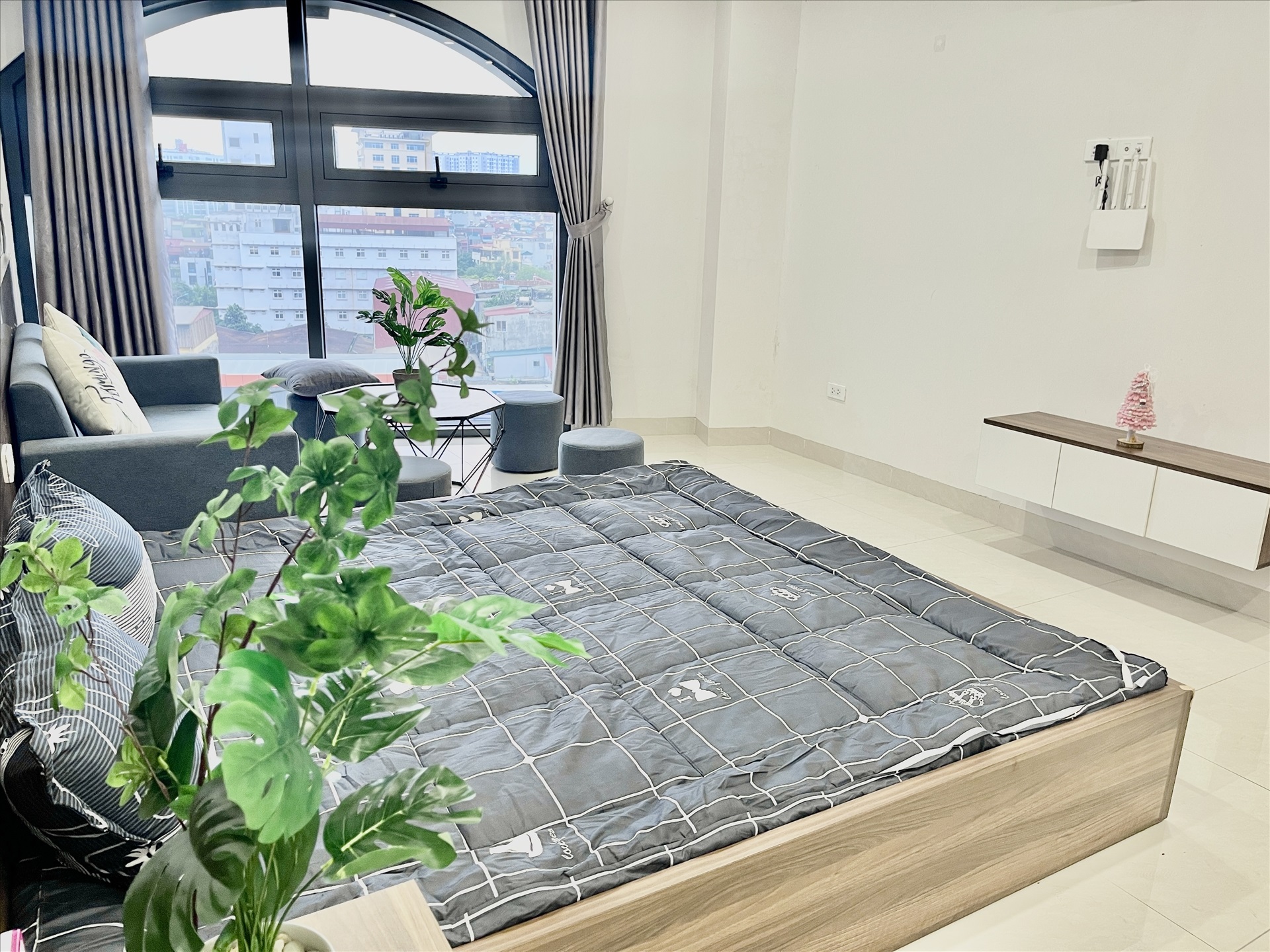 Phòng trọ Studio 30m2 tại Funhome 2 Giải Phóng - Hoàng Mai - Phòng ngủ