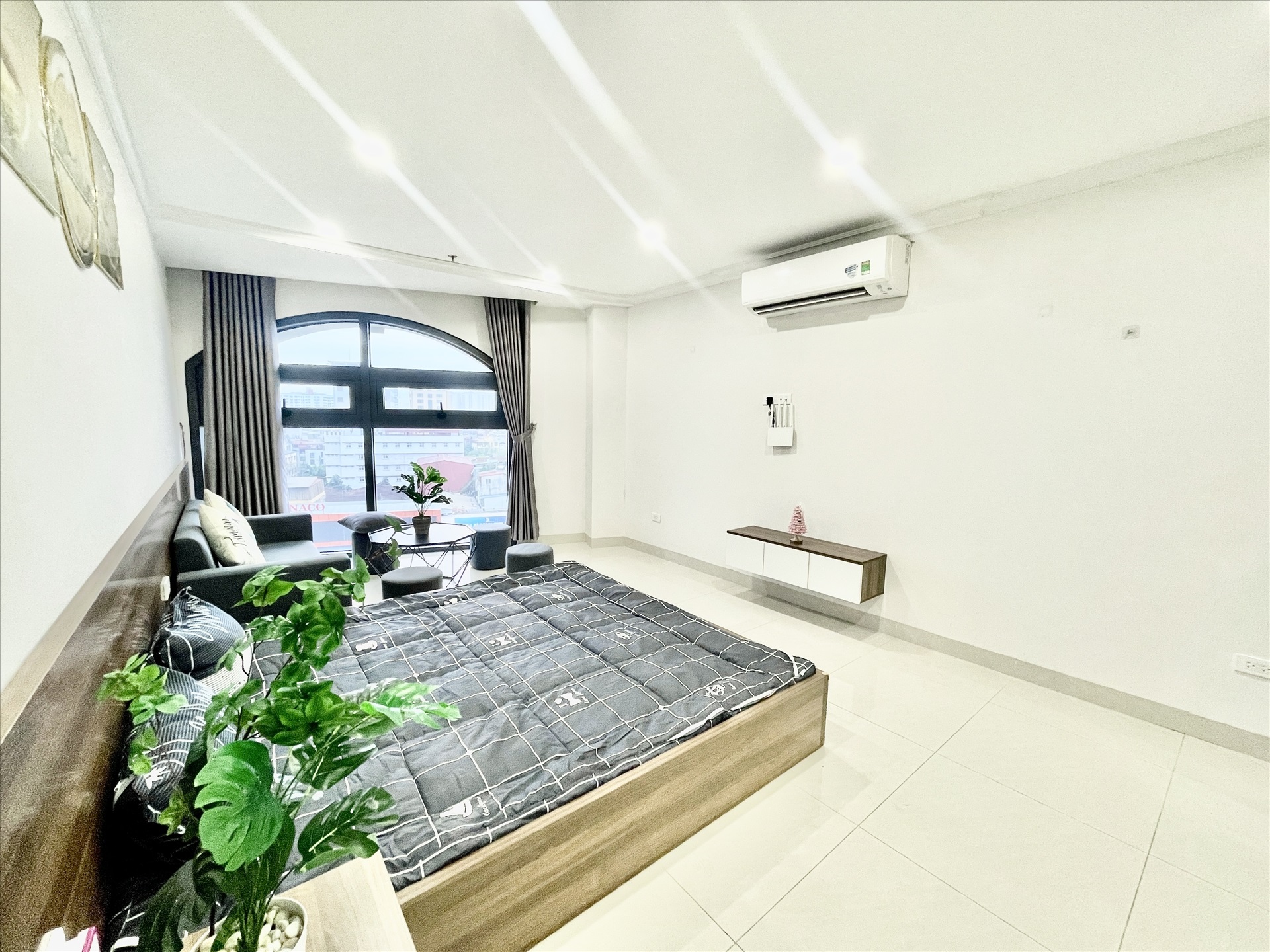 Phòng trọ Studio 30m2 tại Funhome 2 Giải Phóng - Hoàng Mai - Phòng ngủ