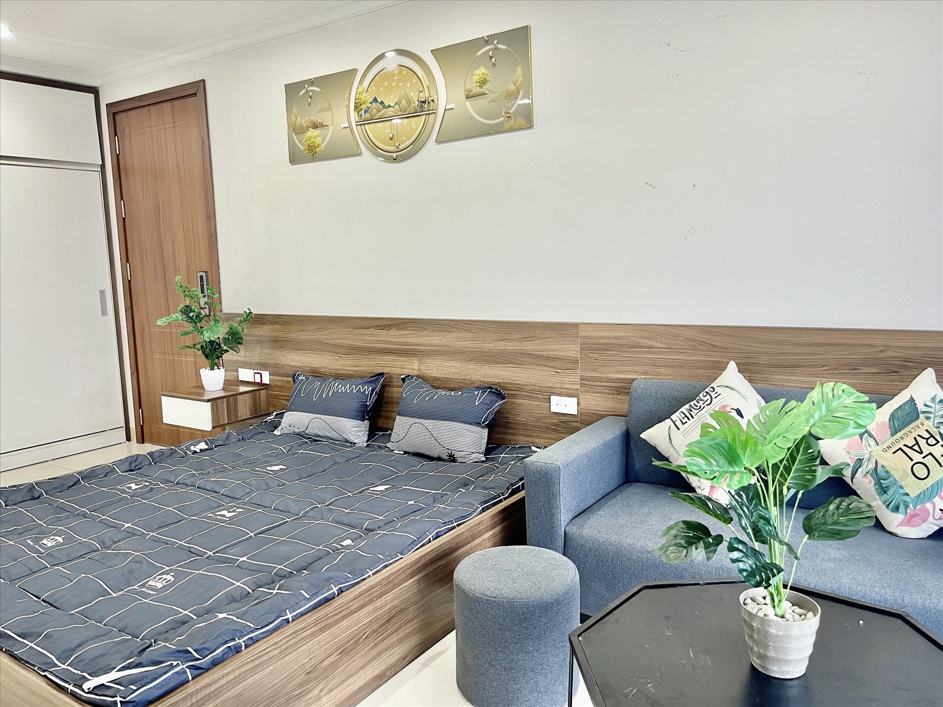 Phòng trọ Studio 30m2 tại Funhome 2 Giải Phóng - Hoàng Mai - Phòng ngủ