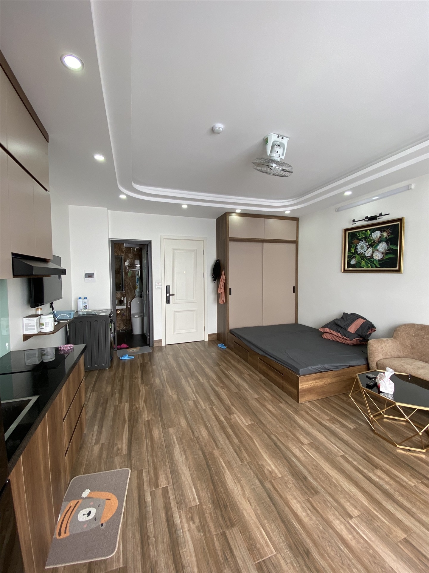 Phòng trọ Studio 28m2 tại Airstay Cự Lộc - Thanh Xuân - Phòng ngủ